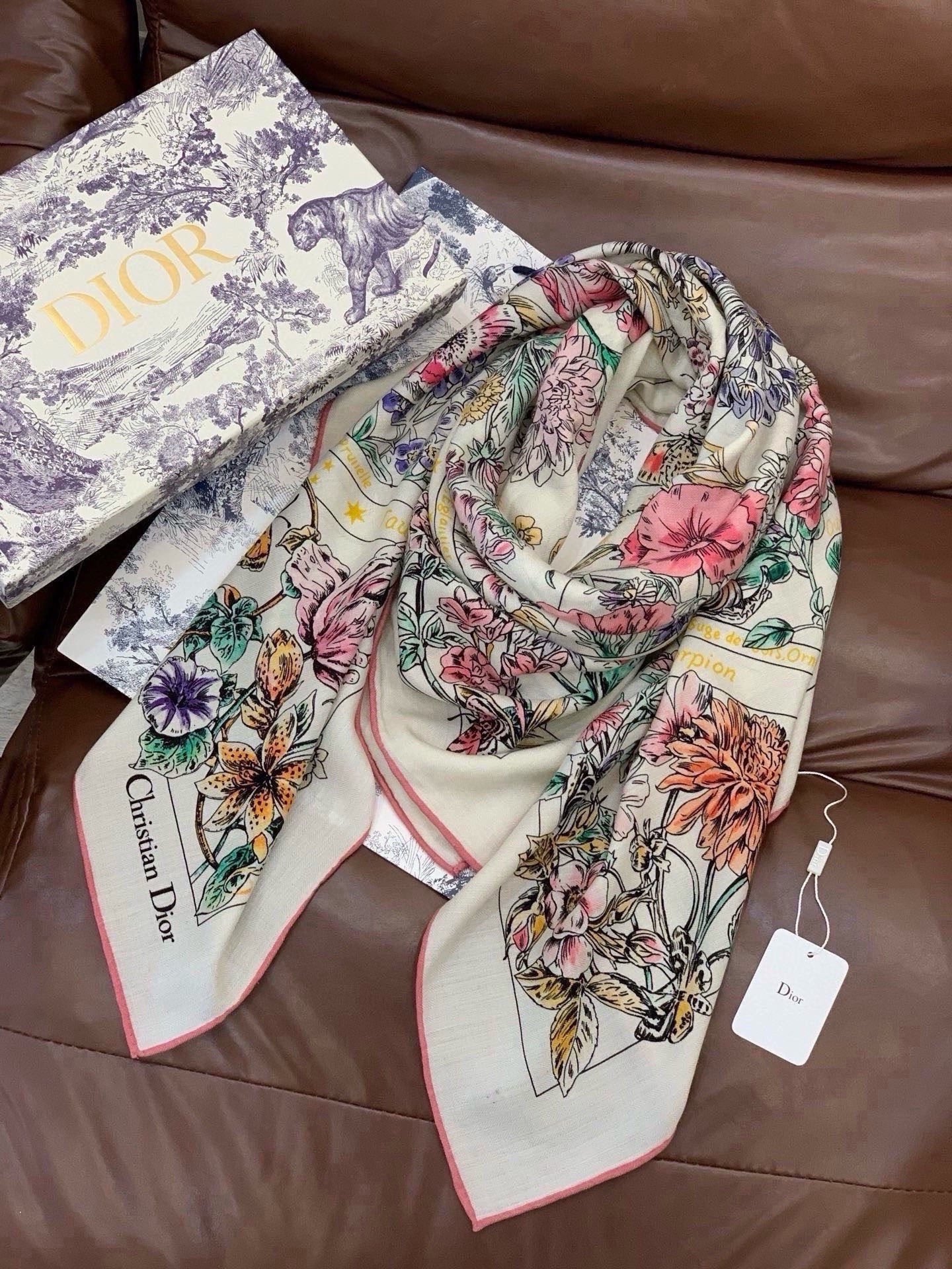Cheap New Dior high-quality scarf in 216686, $50 USD- [IB216686] - Replica Dior Scarf