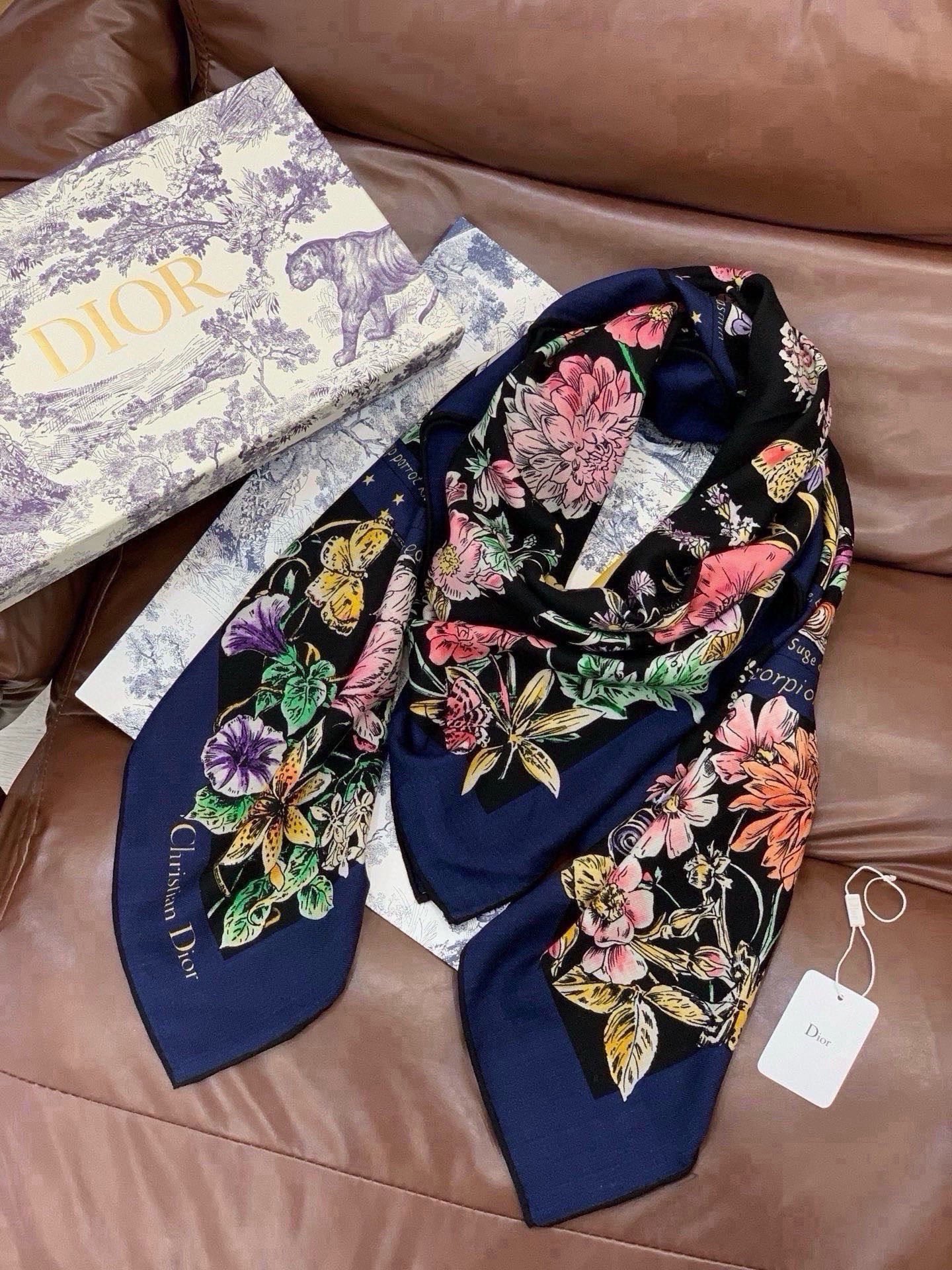 Cheap New Dior high-quality scarf in 216687, $50 USD- [IB216687] - Replica Dior Scarf