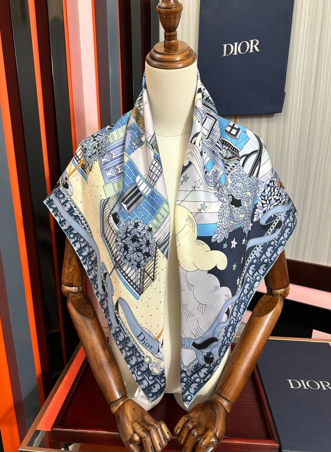 Cheap New Dior high-quality scarf in 216705, $50 USD- [IB216705] - Replica Dior Scarf