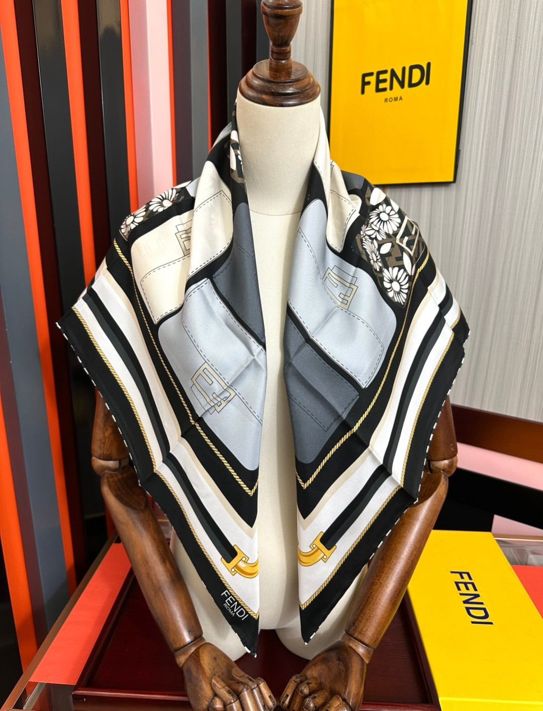 Cheap New Fendi high-quality scarf in 216708, $50 USD- [IB216708] - Replica Fendi Cashmere Scarf