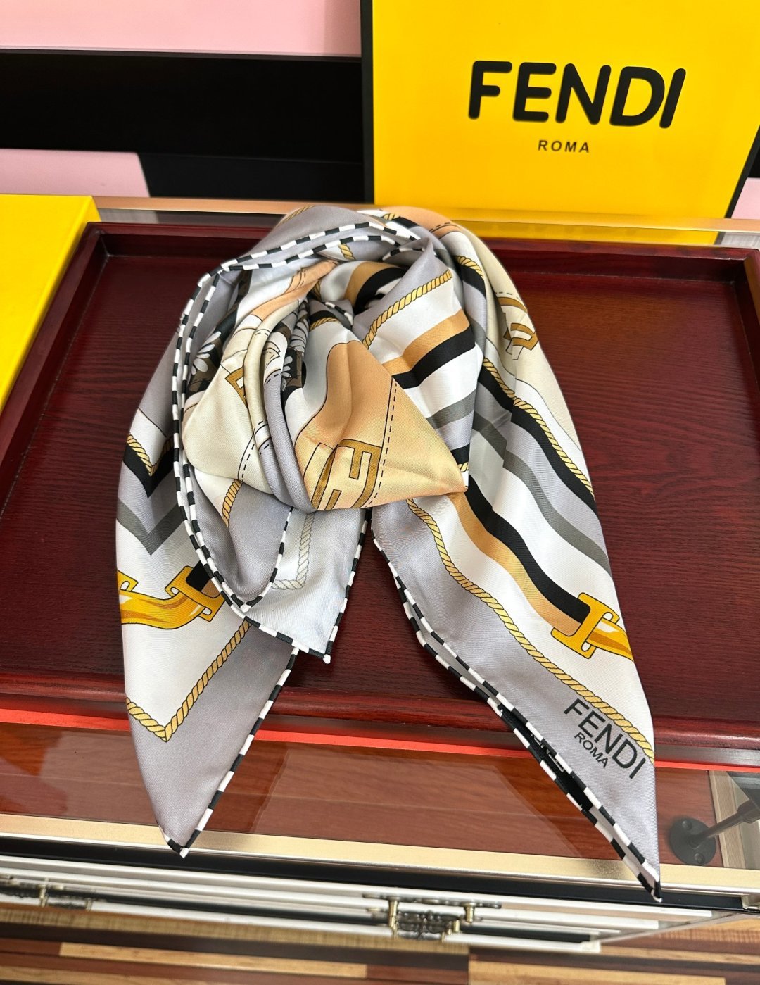 Cheap New Fendi high-quality scarf in 216709, $50 USD- [IB216709] - Replica Fendi Cashmere Scarf