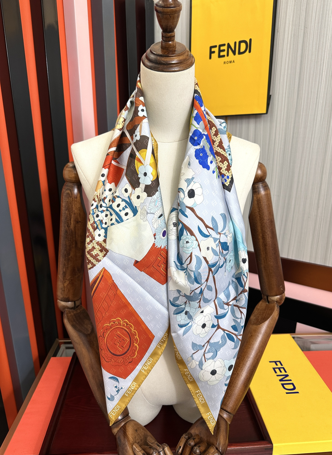 Cheap New Fendi high-quality scarf in 216711, $50 USD- [IB216711] - Replica Fendi Cashmere Scarf