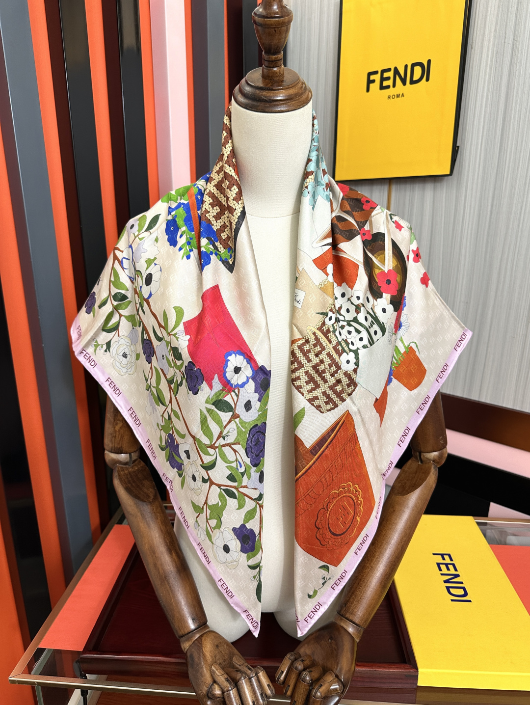Cheap New Fendi high-quality scarf in 216712, $50 USD- [IB216712] - Replica Fendi Cashmere Scarf