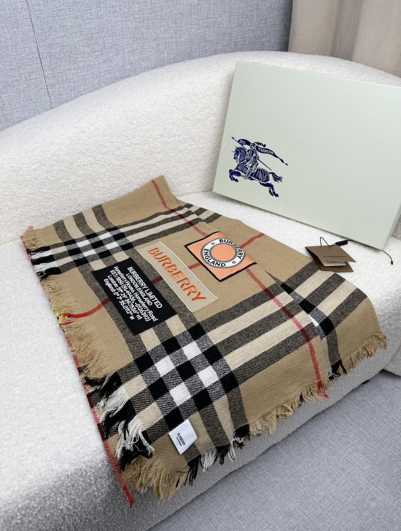 Cheap New Burberry high-quality scarf in 216745, $50 USD- [IB216745] - Replica Burberry Cashmere Scarf