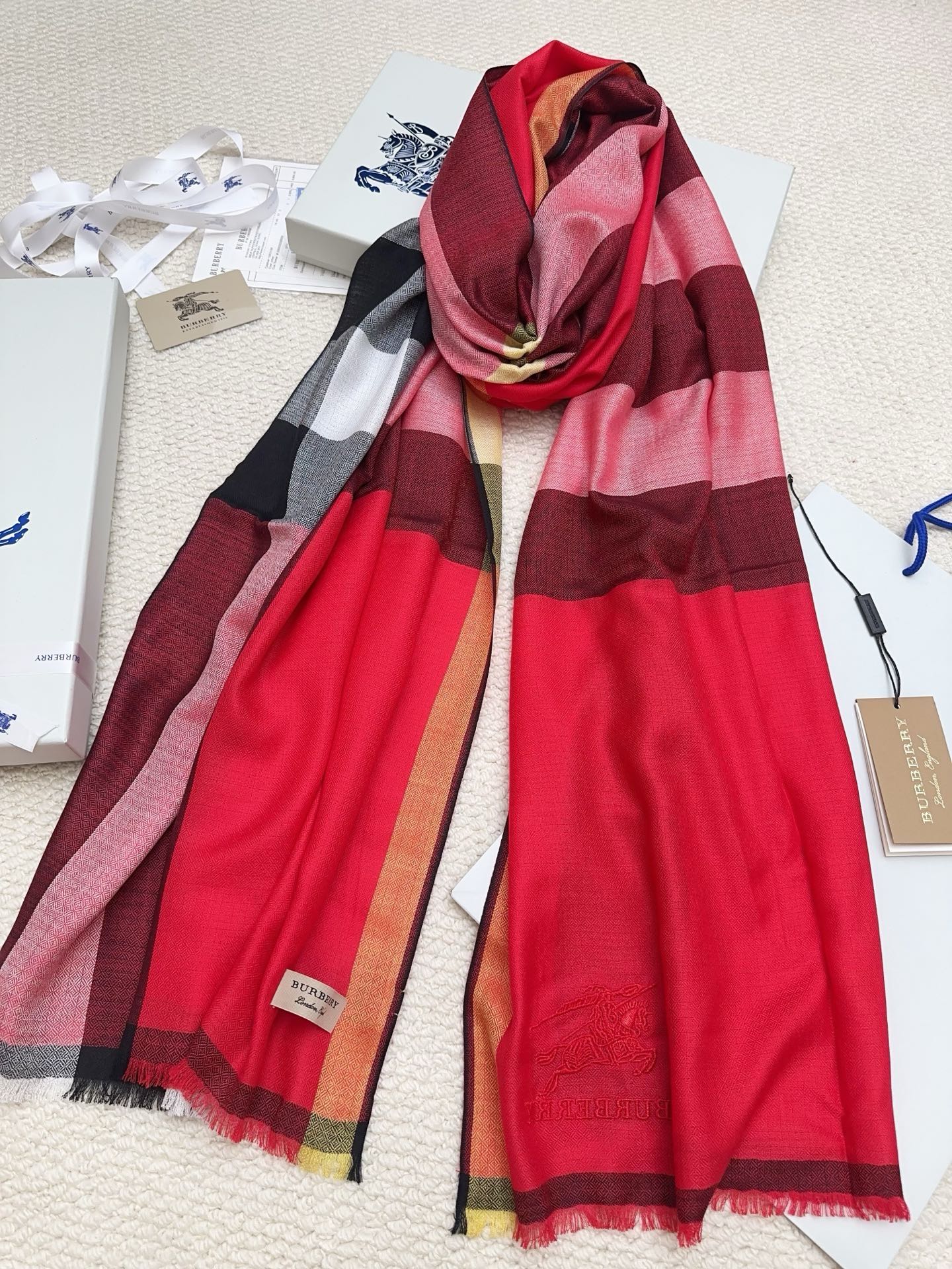 Cheap New Burberry high-quality scarf in 216752, $50 USD- [IB216752] - Replica Burberry Cashmere Scarf
