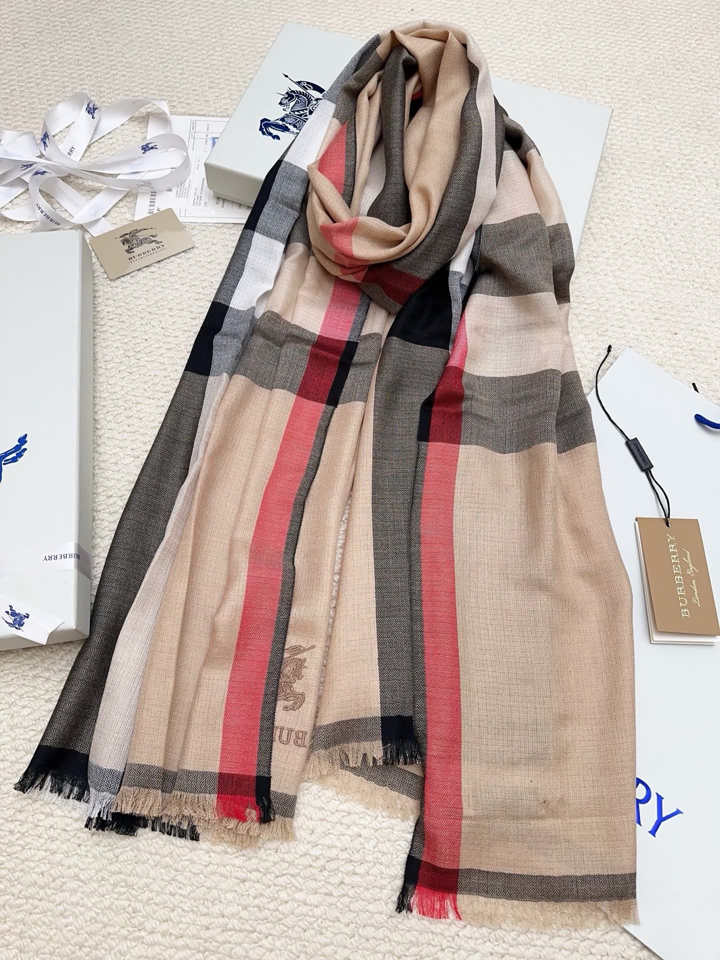 Cheap New Burberry high-quality scarf in 216756, $50 USD- [IB216756] - Replica Burberry Cashmere Scarf