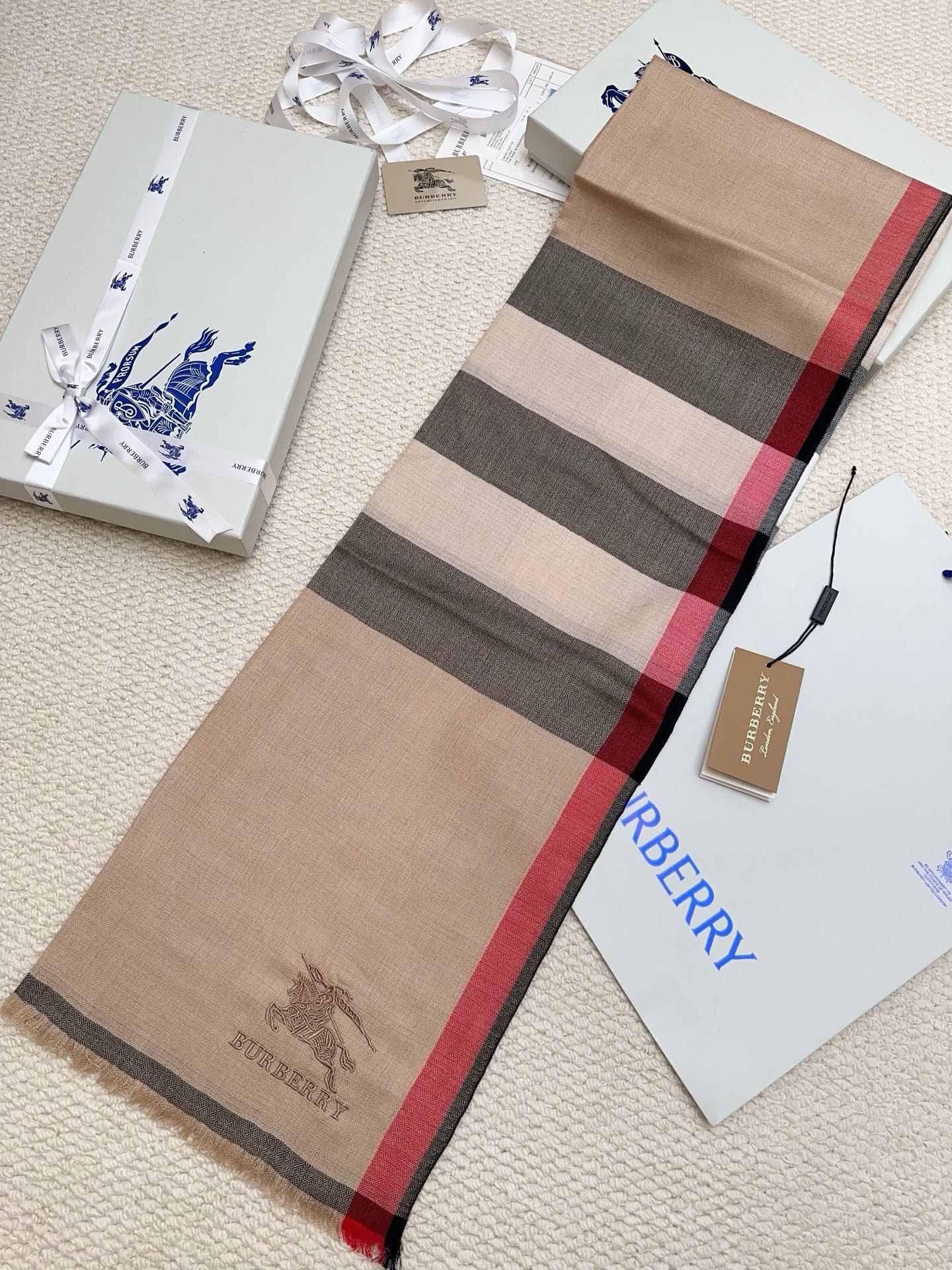Cheap New Burberry high-quality scarf in 216756, $50 USD- [IB216756] - Replica Burberry Cashmere Scarf