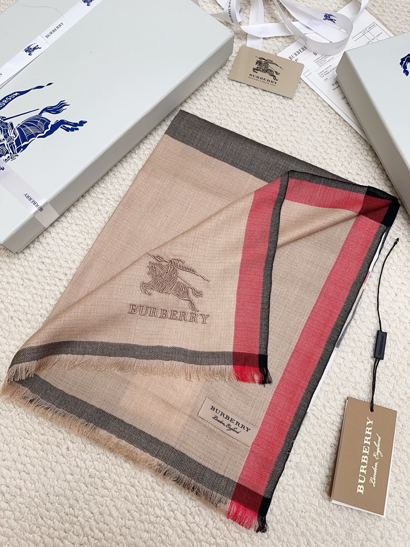 Cheap New Burberry high-quality scarf in 216756, $50 USD- [IB216756] - Replica Burberry Cashmere Scarf