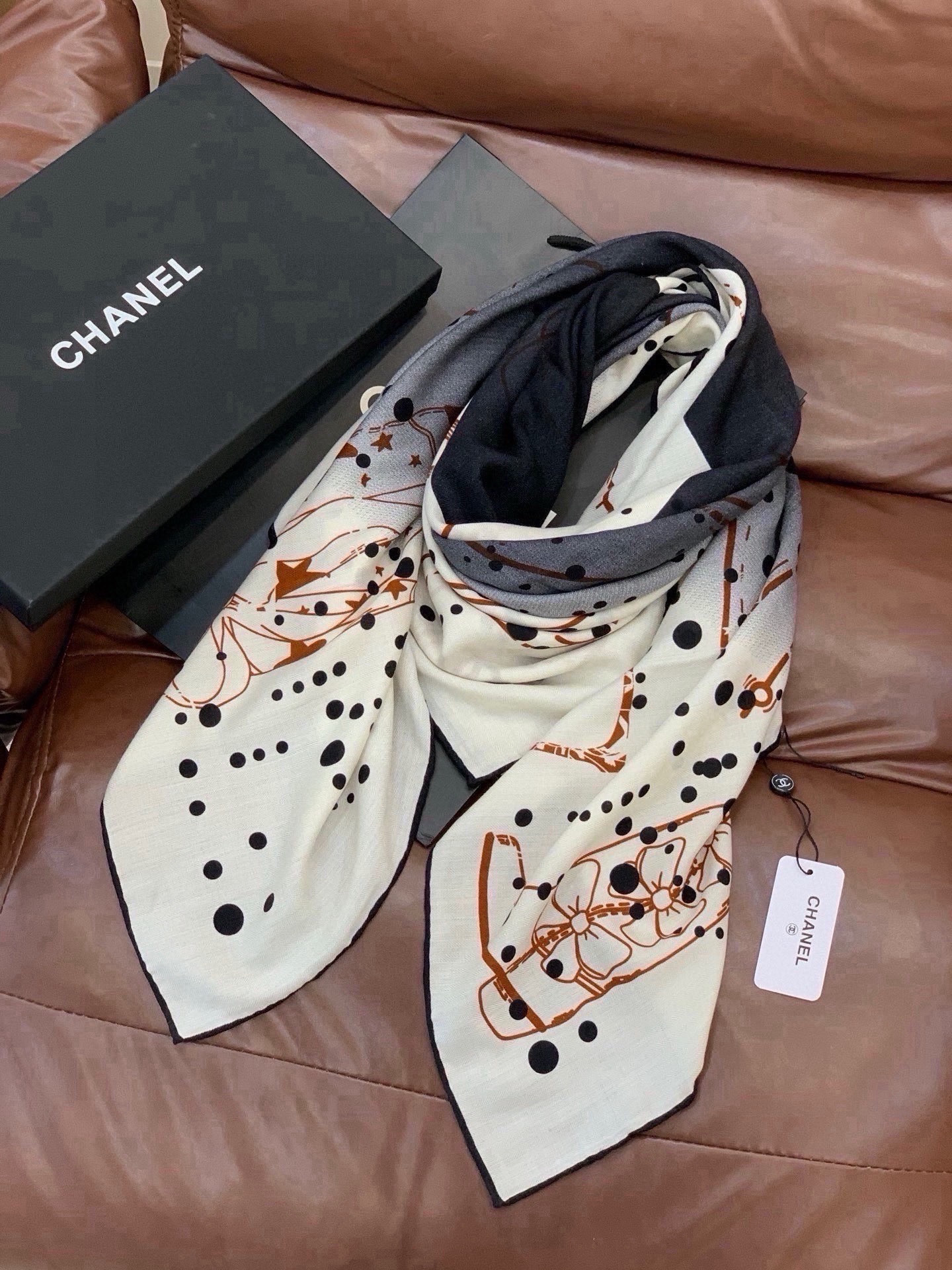 Cheap New Chanel high-quality scarf in 216762, $50 USD- [IB216762] - Replica Chanel Scarf