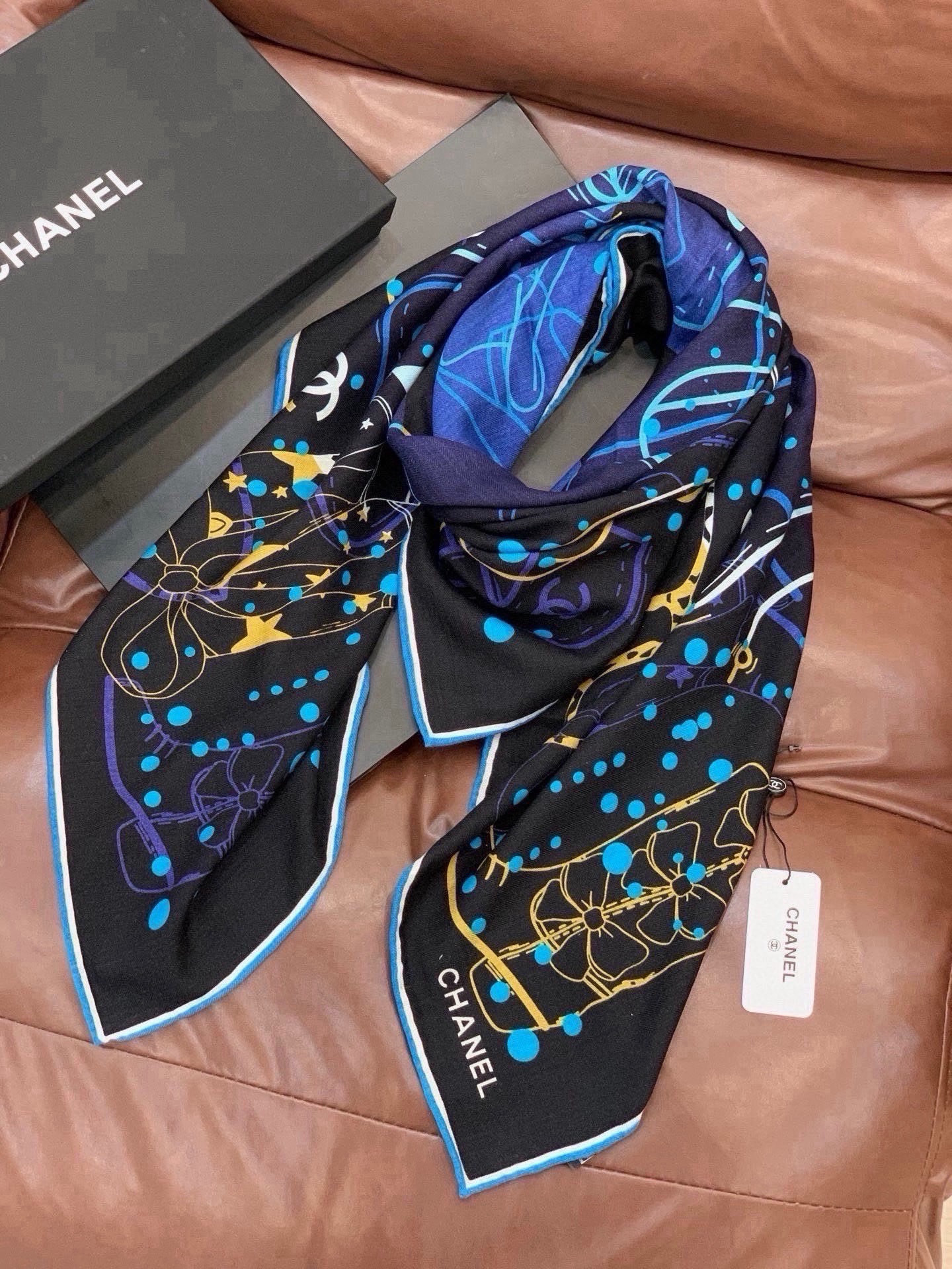 Cheap New Chanel high-quality scarf in 216763, $50 USD- [IB216763] - Replica Chanel Scarf