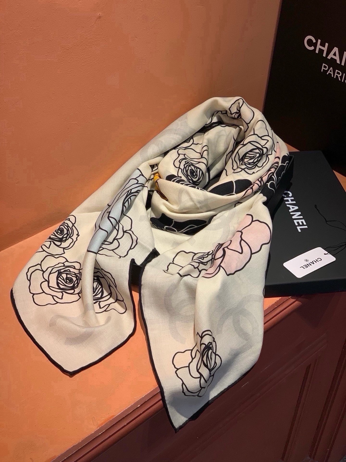 Cheap New Chanel high-quality scarf in 216765, $55 USD- [IB216765] - Replica Chanel Scarf