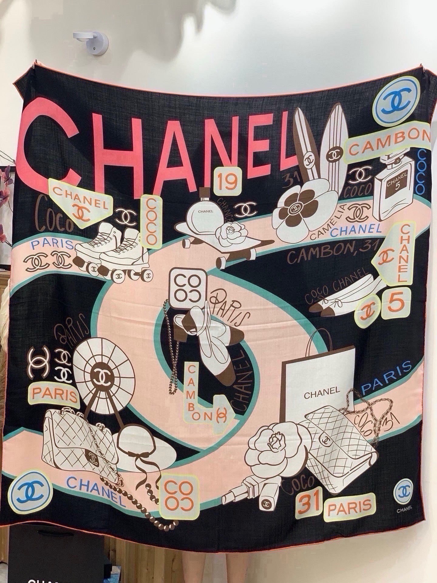 Cheap New Chanel high-quality scarf in 216769, $55 USD- [IB216769] - Replica Chanel Scarf