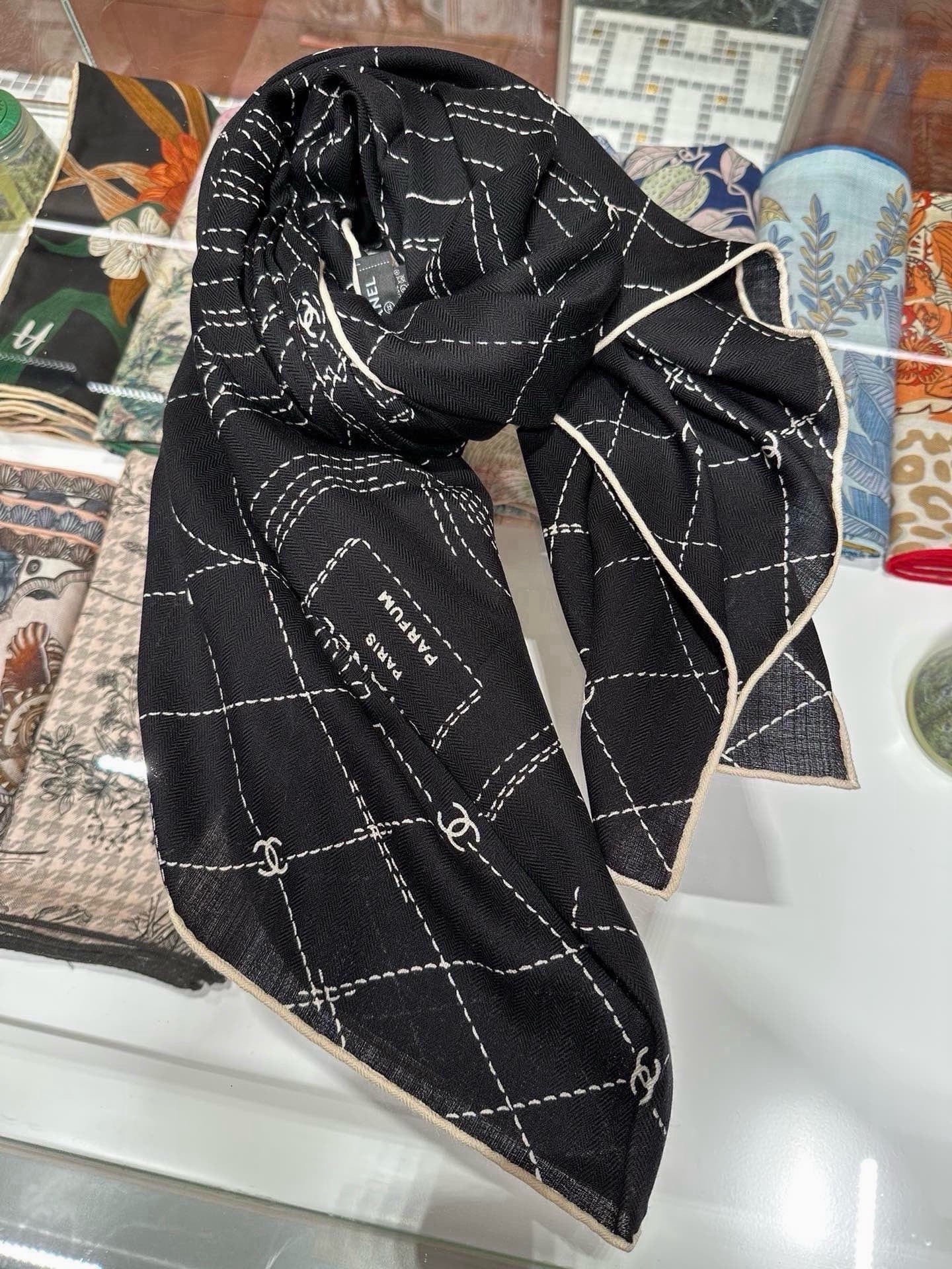 Cheap New Chanel high-quality scarf in 216770, $55 USD- [IB216770] - Replica Chanel Scarf