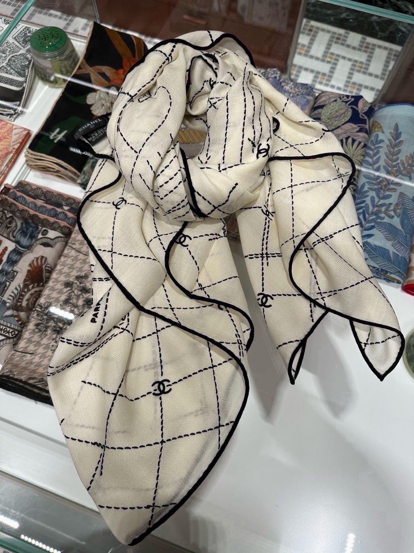 Cheap New Chanel high-quality scarf in 216771, $55 USD- [IB216771] - Replica Chanel Scarf