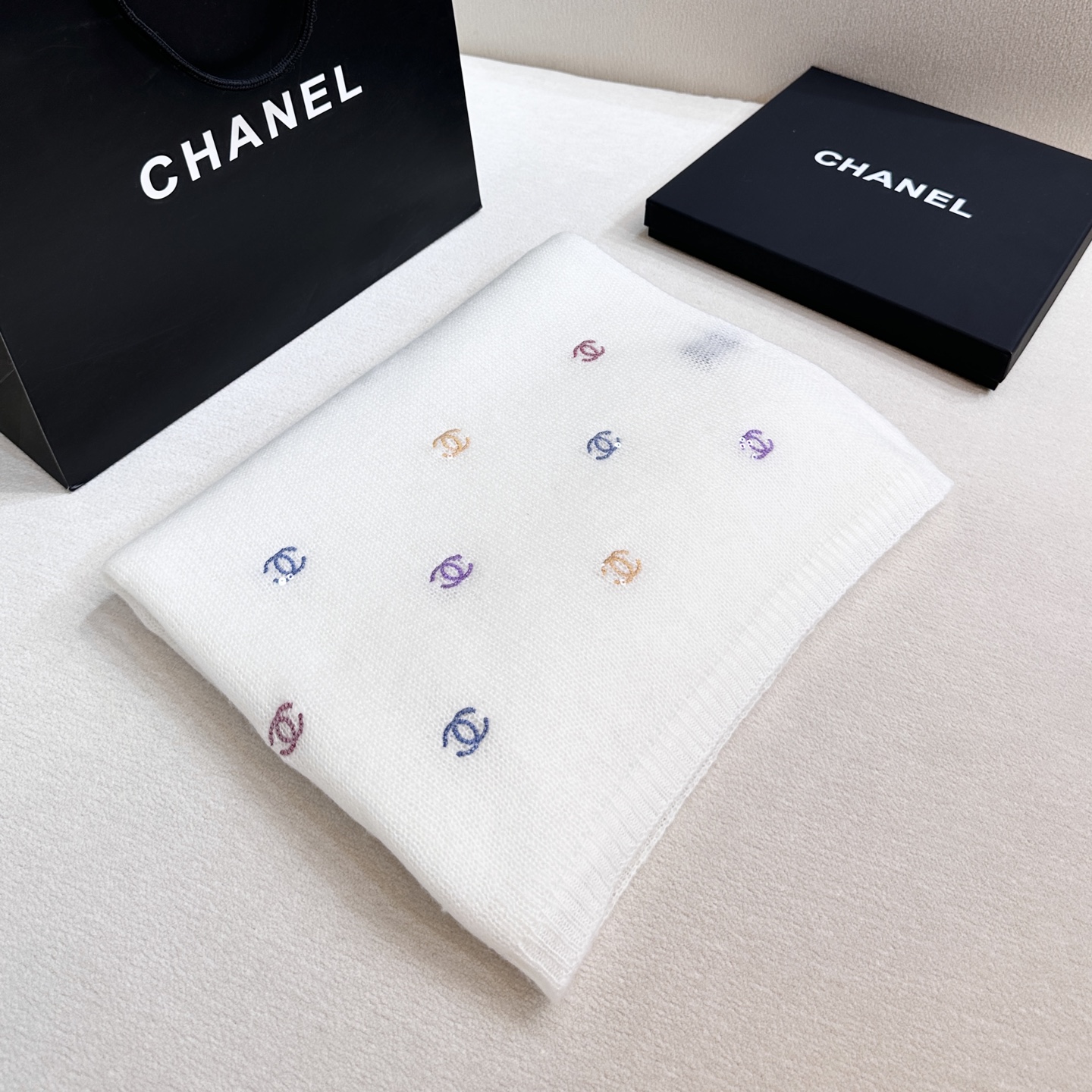 Cheap New Chanel high-quality scarf in 216772, $55 USD- [IB216772] - Replica Chanel Scarf