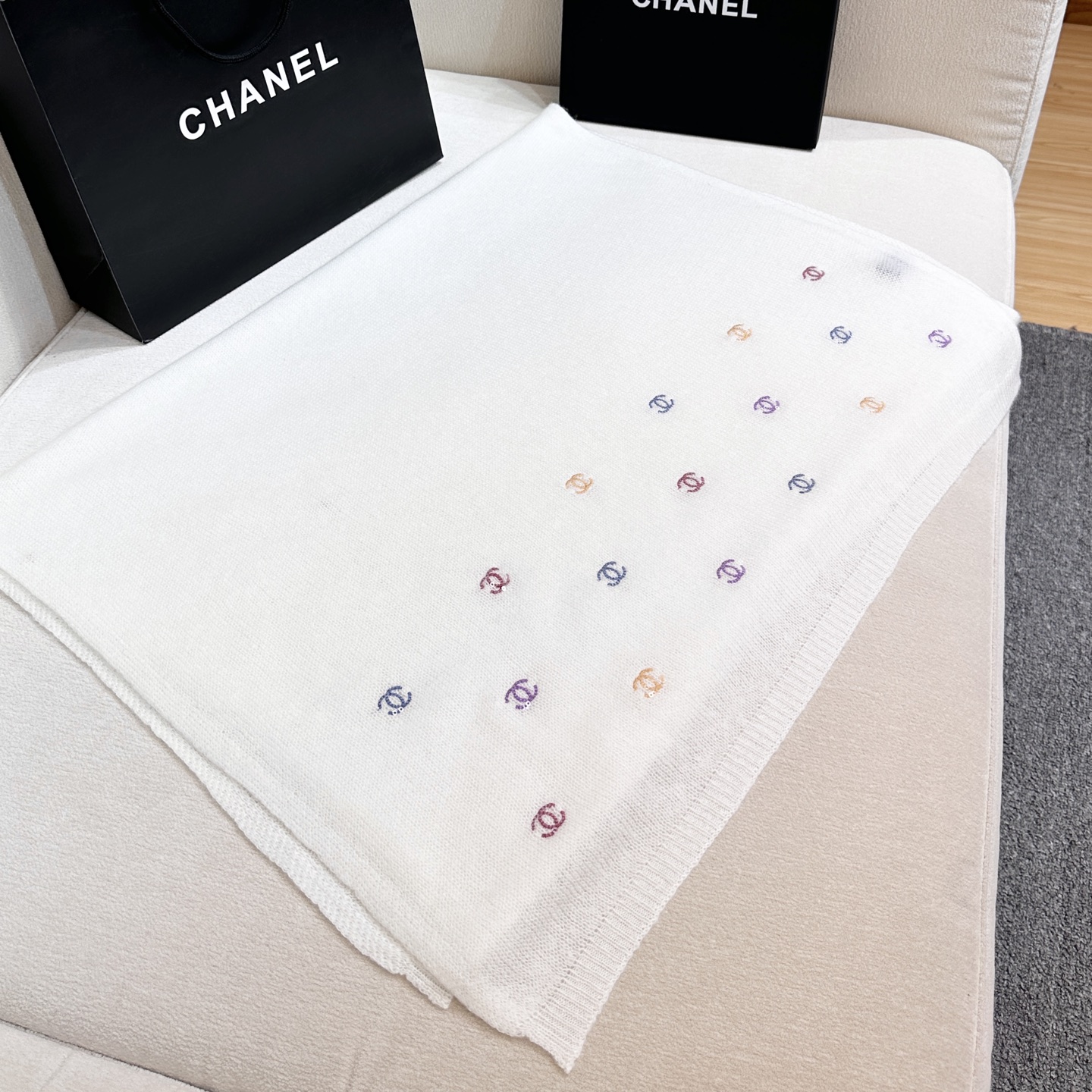 Cheap New Chanel high-quality scarf in 216772, $55 USD- [IB216772] - Replica Chanel Scarf