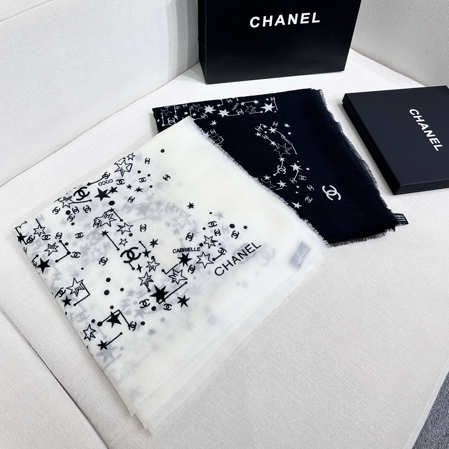 Cheap New Chanel high-quality scarf in 216773, $55 USD- [IB216773] - Replica Chanel Scarf