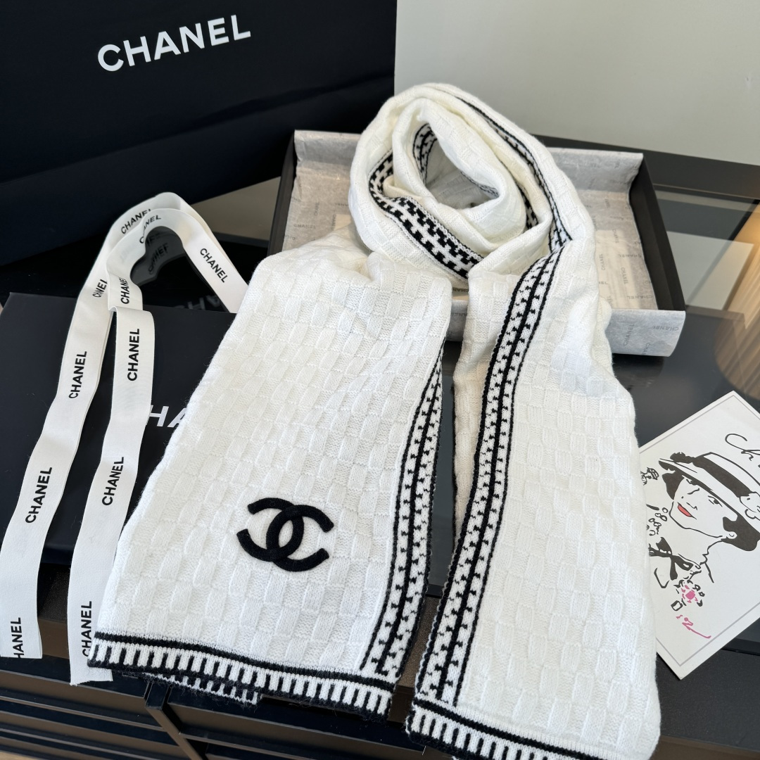 Cheap New Chanel high-quality scarf in 216775, $55 USD- [IB216775] - Replica Chanel Scarf