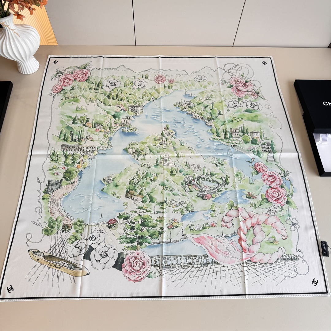 Cheap New Chanel high-quality scarf in 216783, $55 USD- [IB216783] - Replica Chanel Scarf