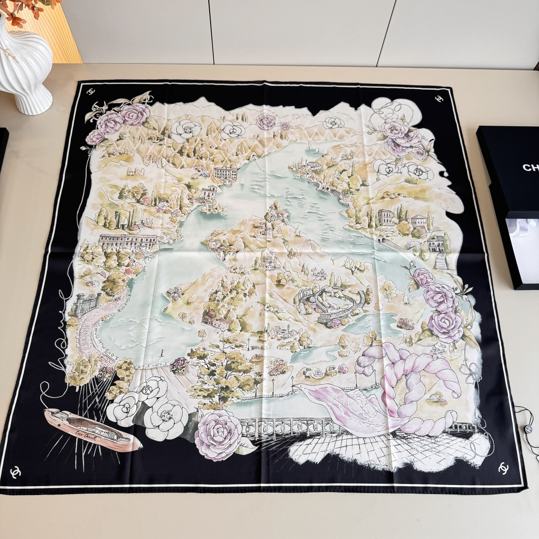 Cheap New Chanel high-quality scarf in 216784, $55 USD- [IB216784] - Replica Chanel Scarf