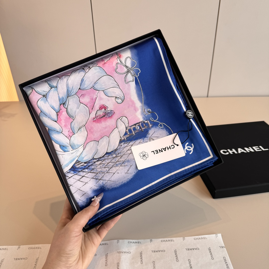 Cheap New Chanel high-quality scarf in 216785, $55 USD- [IB216785] - Replica Chanel Scarf