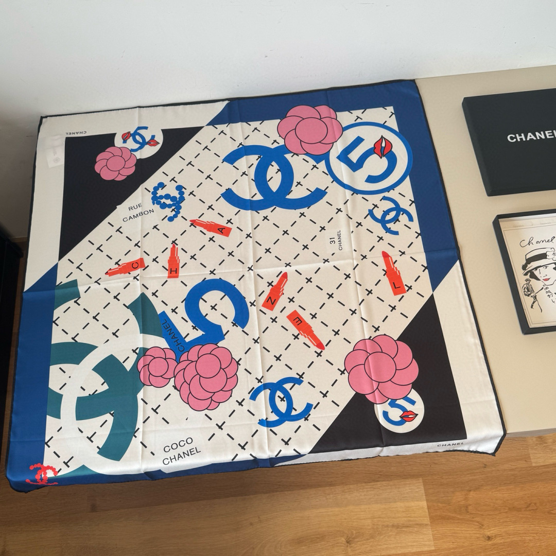Cheap New Chanel high-quality scarf in 216786, $55 USD- [IB216786] - Replica Chanel Scarf