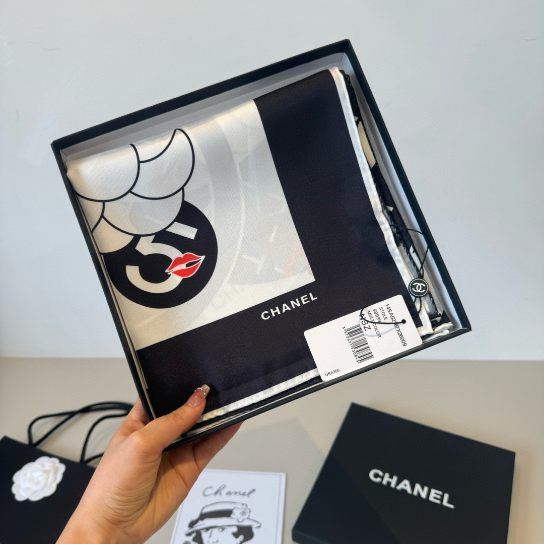 Cheap New Chanel high-quality scarf in 216787, $55 USD- [IB216787] - Replica Chanel Scarf