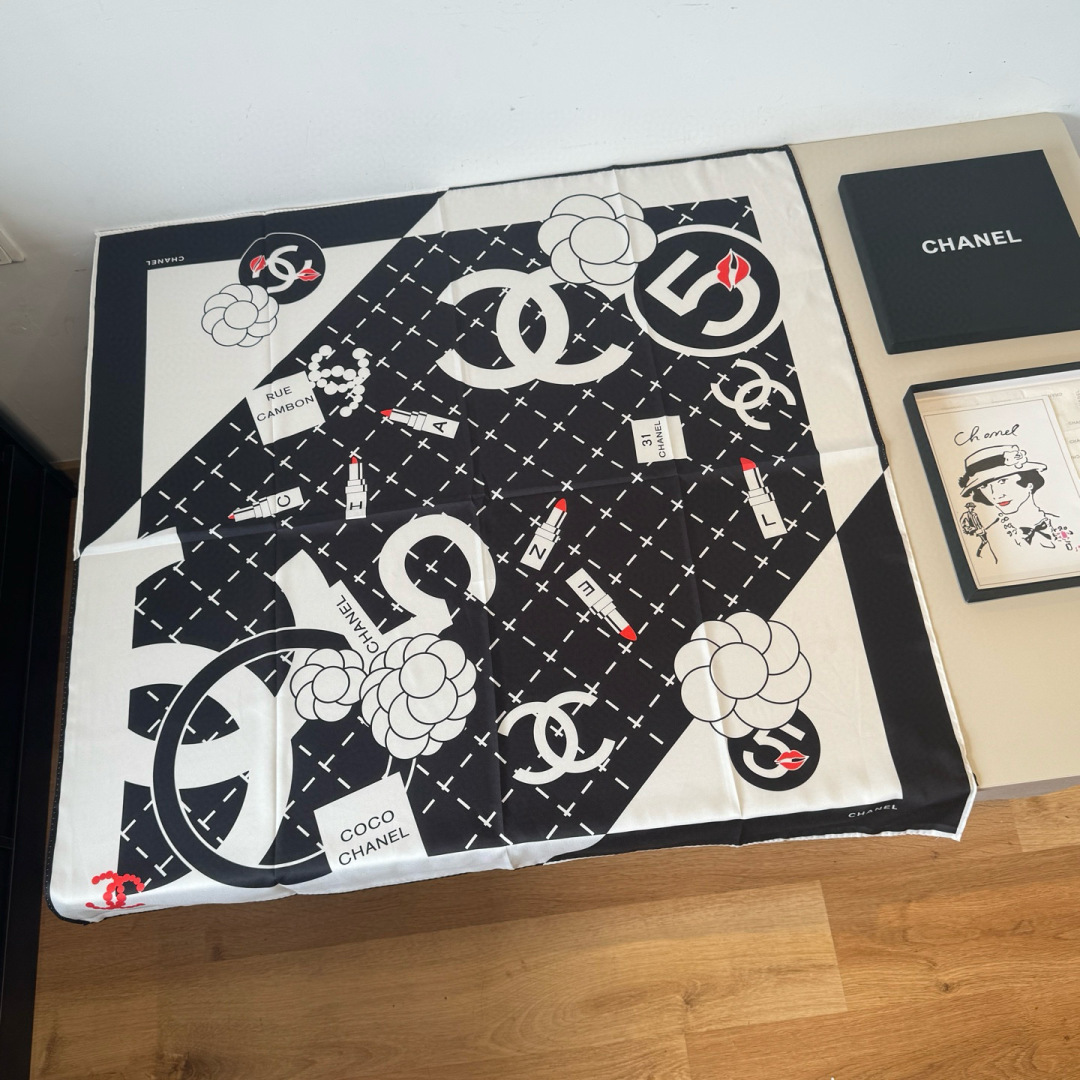 Cheap New Chanel high-quality scarf in 216787, $55 USD- [IB216787] - Replica Chanel Scarf