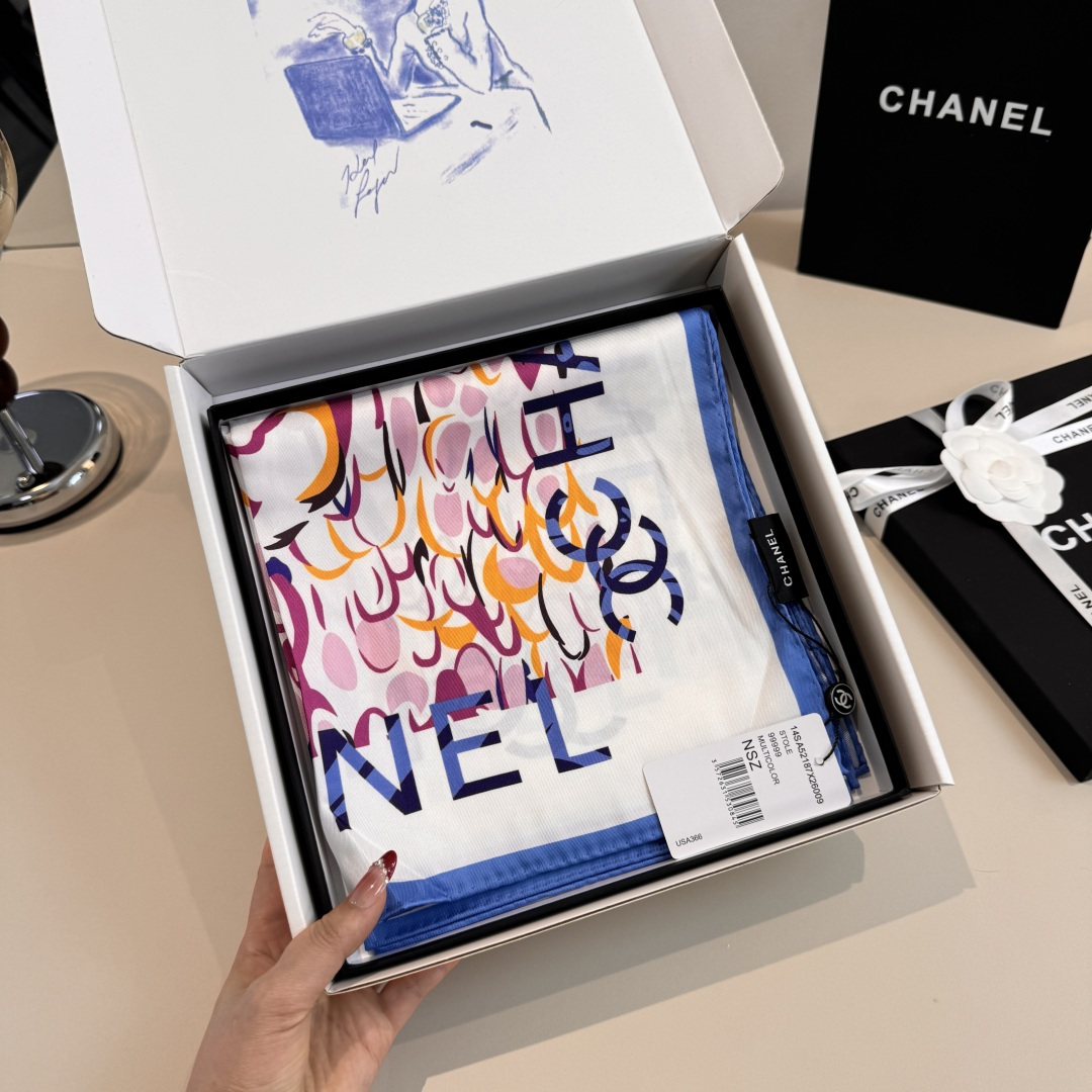 Cheap New Chanel high-quality scarf in 216790, $55 USD- [IB216790] - Replica Chanel Scarf