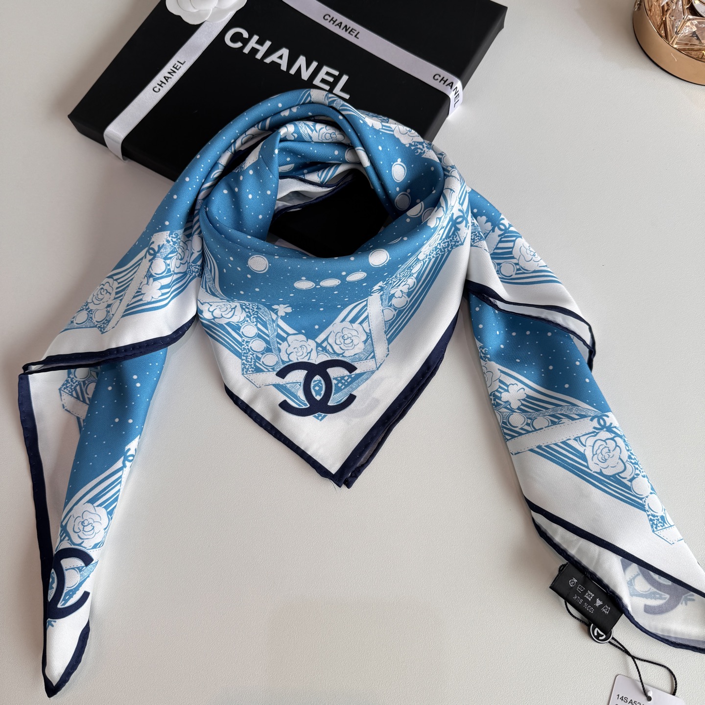 Cheap New Chanel high-quality scarf in 216792, $55 USD- [IB216792] - Replica Chanel Scarf