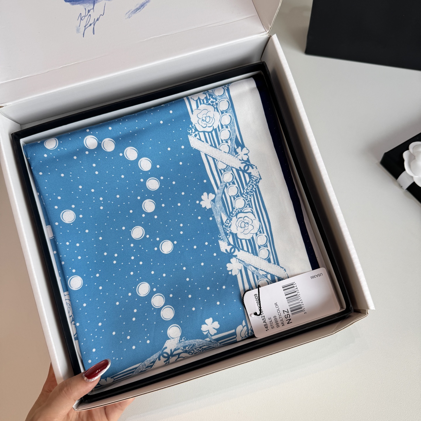 Cheap New Chanel high-quality scarf in 216792, $55 USD- [IB216792] - Replica Chanel Scarf