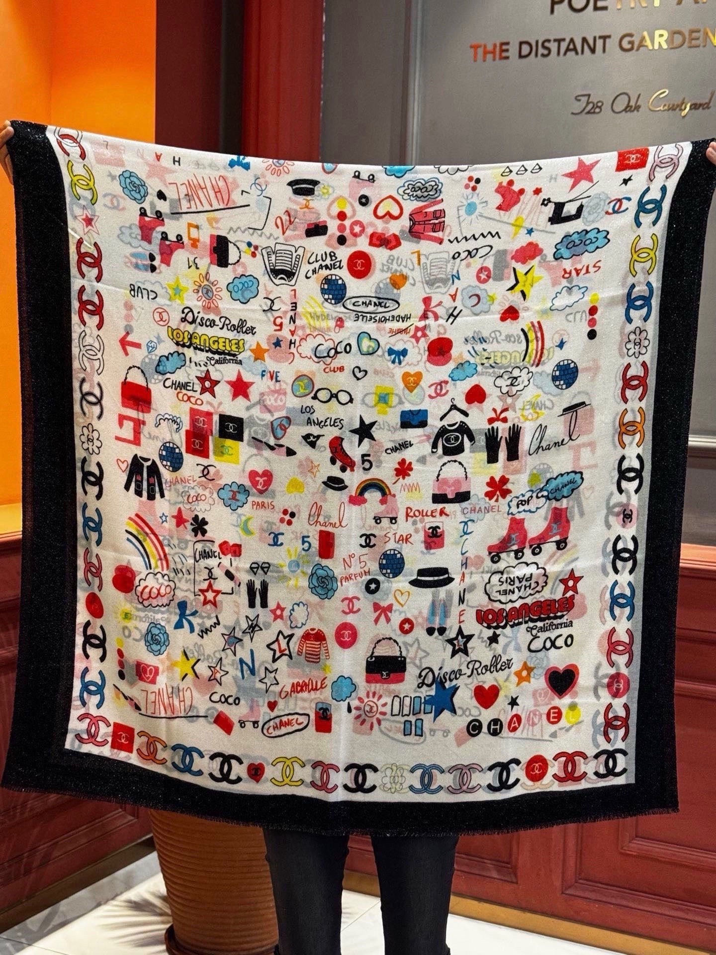 Cheap New Chanel high-quality scarf in 216799, $55 USD- [IB216799] - Replica Chanel Scarf