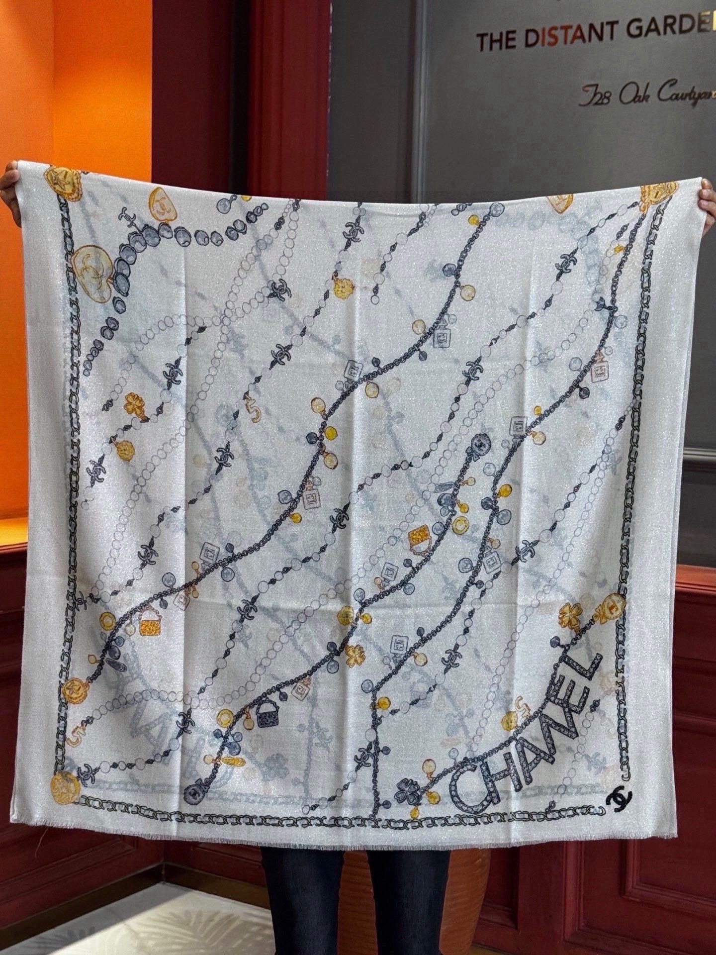 Cheap New Chanel high-quality scarf in 216801, $55 USD- [IB216801] - Replica Chanel Scarf