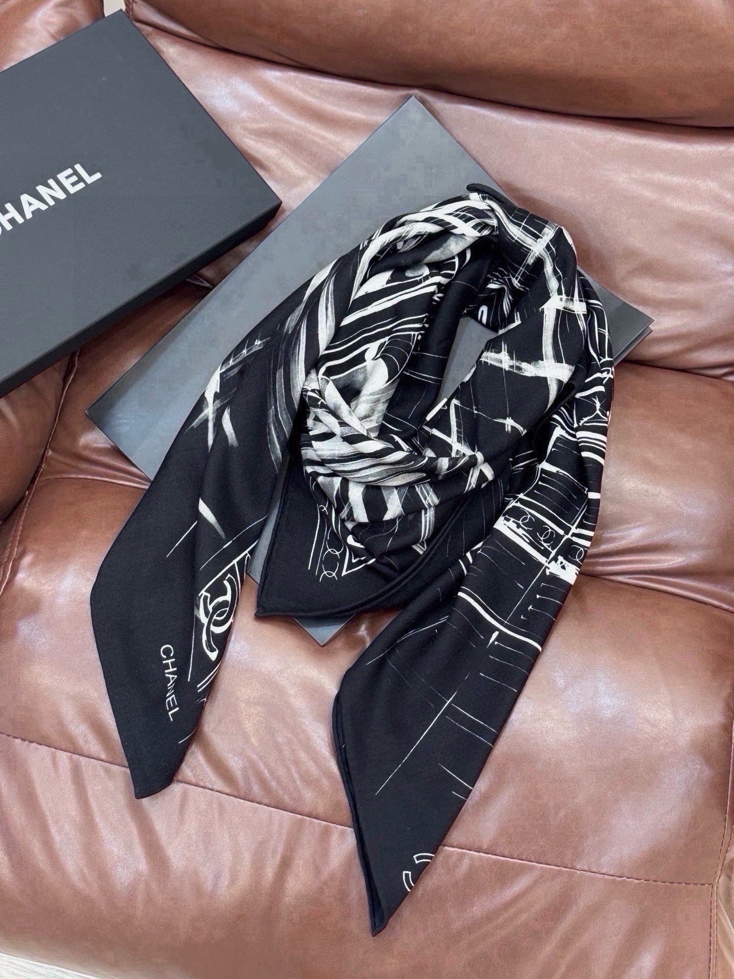 Cheap New Chanel high-quality scarf in 216804, $55 USD- [IB216804] - Replica Chanel Scarf
