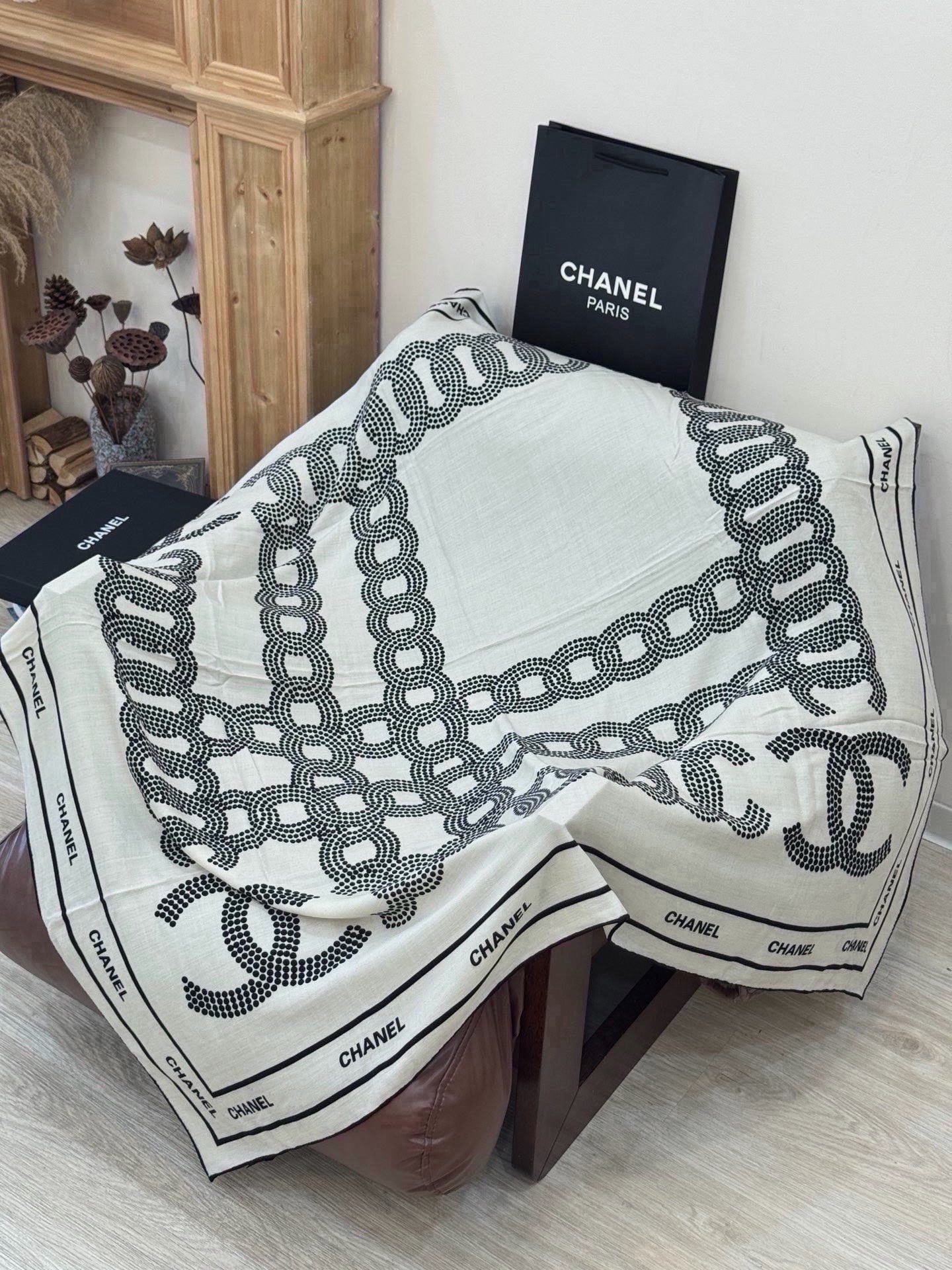 Cheap New Chanel high-quality scarf in 216805, $55 USD- [IB216805] - Replica Chanel Scarf
