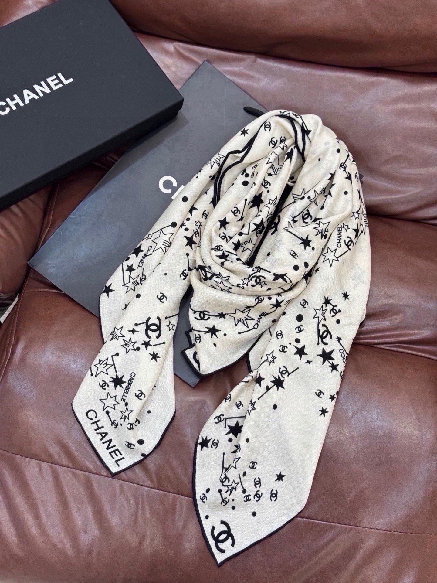 Cheap New Chanel high-quality scarf in 216806, $55 USD- [IB216806] - Replica Chanel Scarf