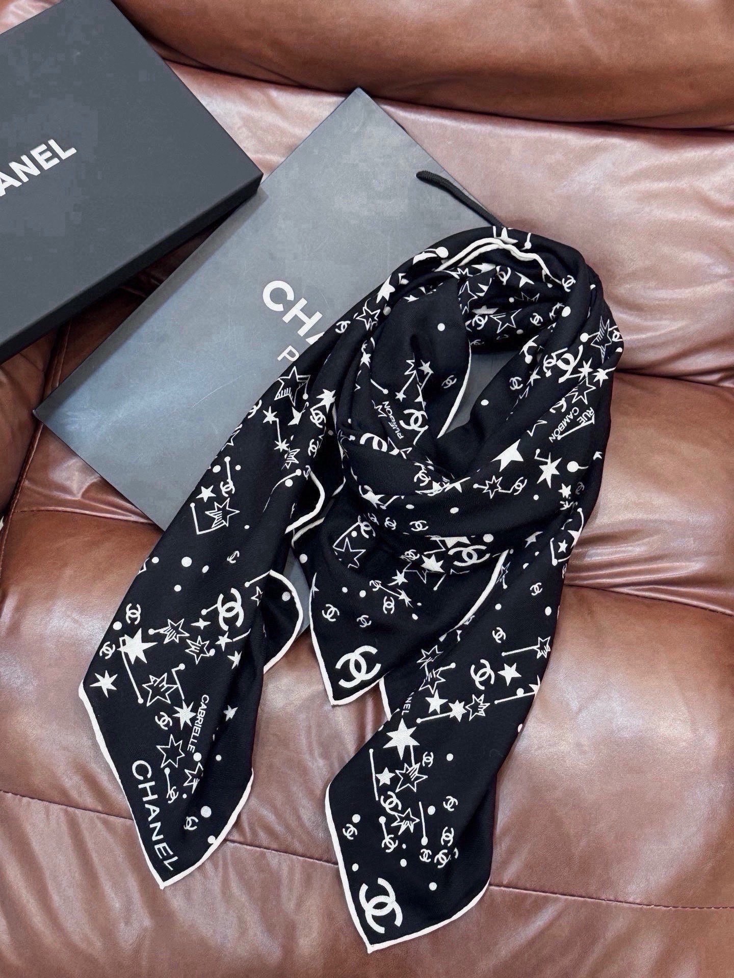 Cheap New Chanel high-quality scarf in 216807, $55 USD- [IB216807] - Replica Chanel Scarf