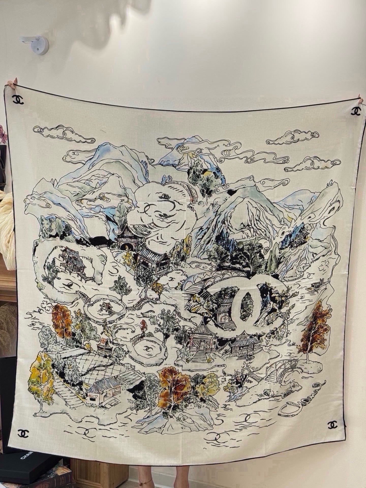 Cheap New Chanel high-quality scarf in 216808, $55 USD- [IB216808] - Replica Chanel Scarf