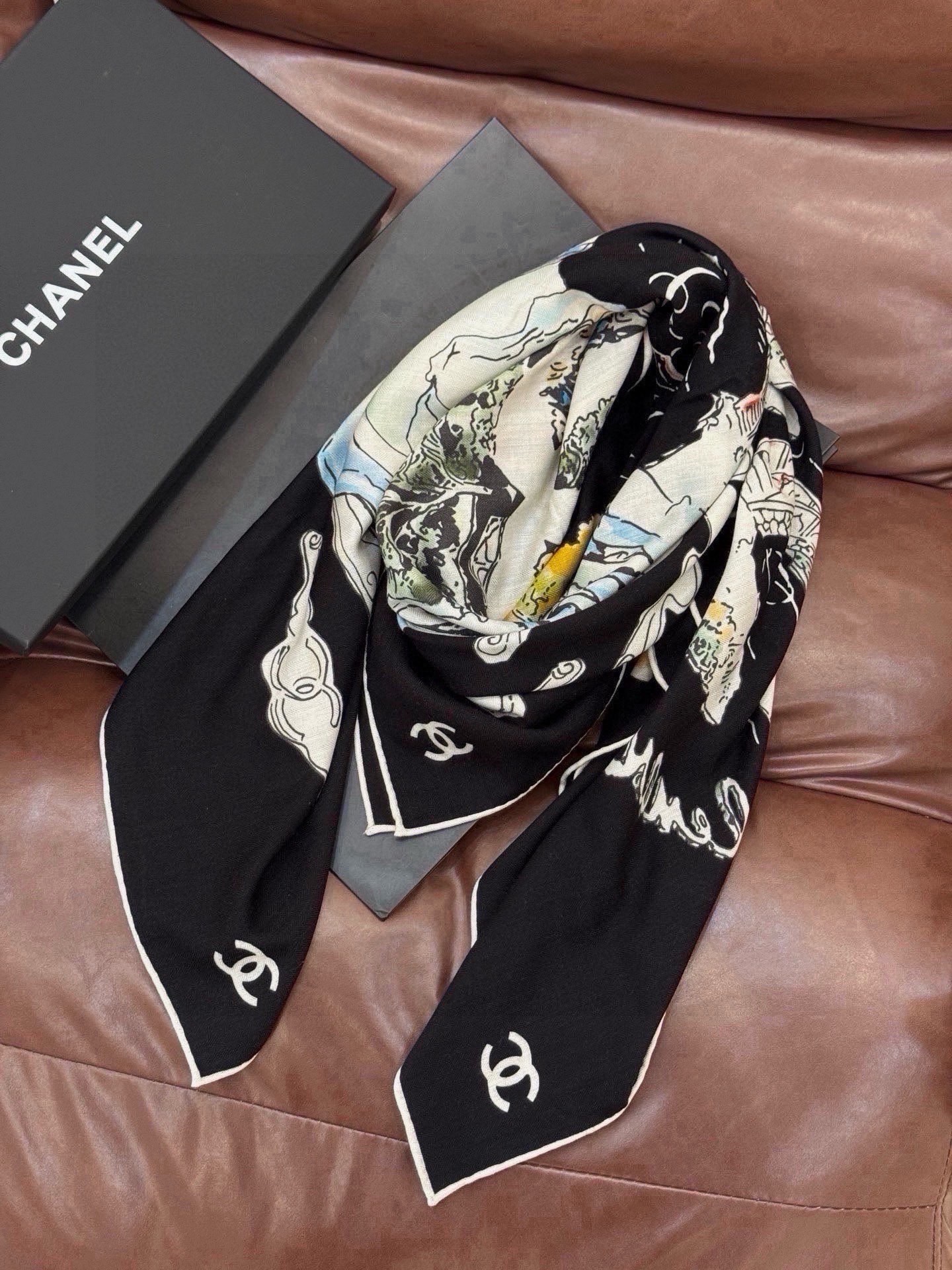 Cheap New Chanel high-quality scarf in 216809, $55 USD- [IB216809] - Replica Chanel Scarf