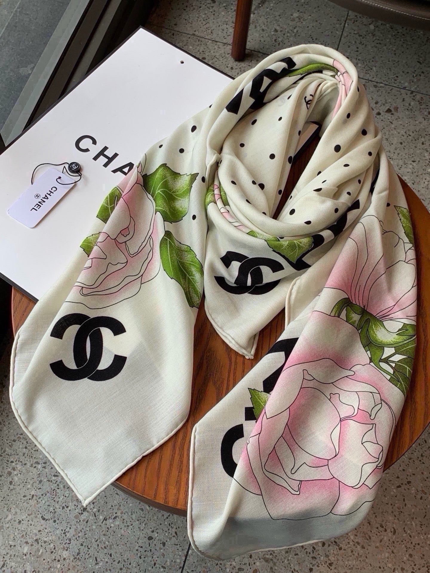 Cheap New Chanel high-quality scarf in 216811, $55 USD- [IB216811] - Replica Chanel Scarf