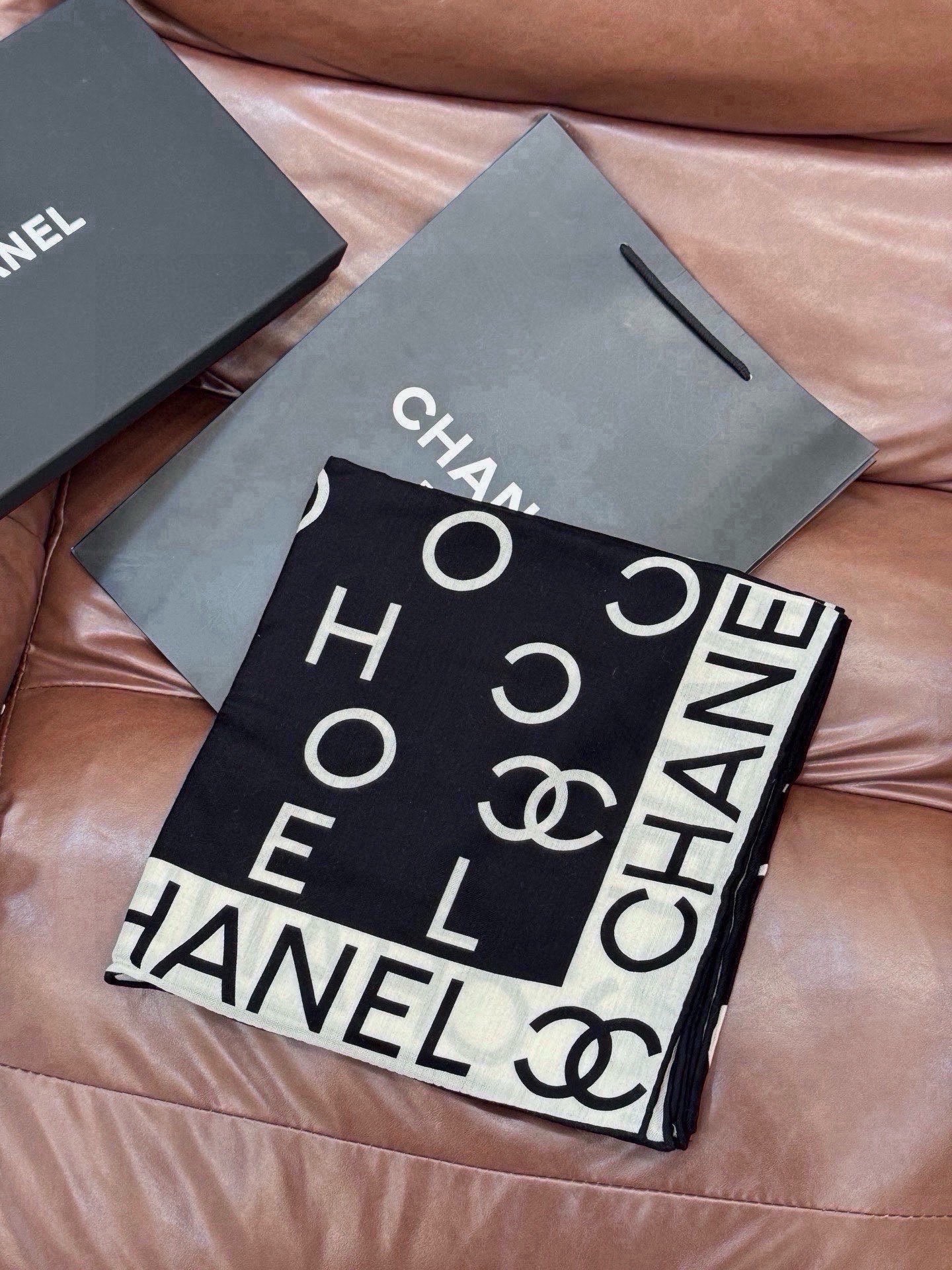 Cheap New Chanel high-quality scarf in 216813, $55 USD- [IB216813] - Replica Chanel Scarf