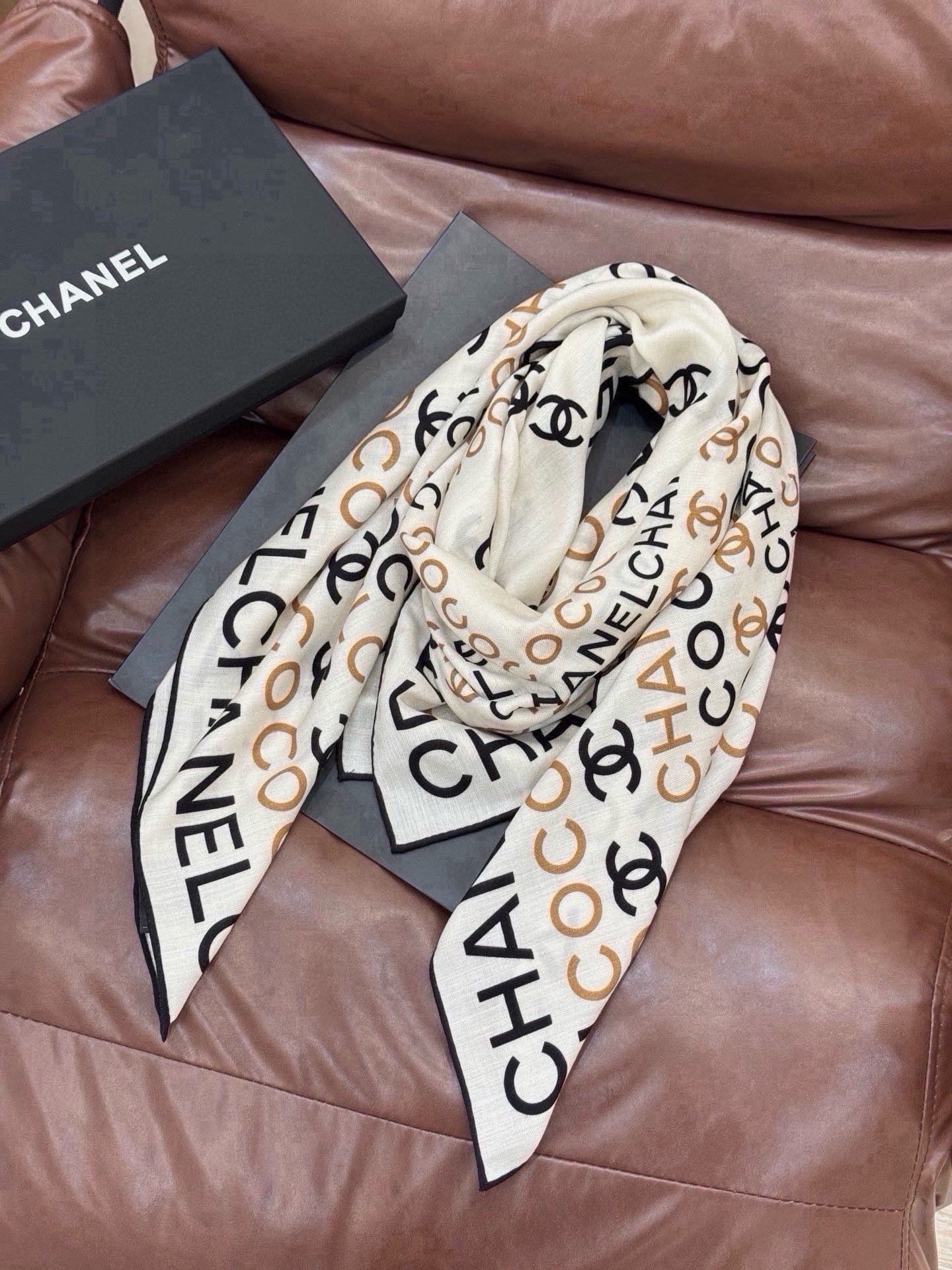Cheap New Chanel high-quality scarf in 216815, $55 USD- [IB216815] - Replica Chanel Scarf