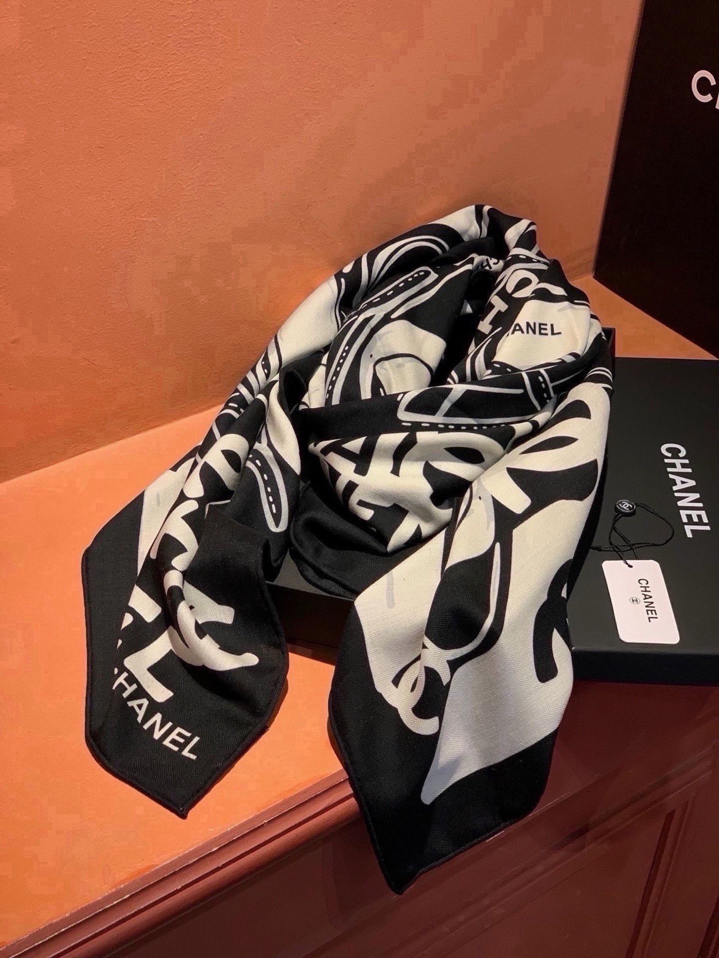 Cheap New Chanel high-quality scarf in 216818, $55 USD- [IB216818] - Replica Chanel Scarf
