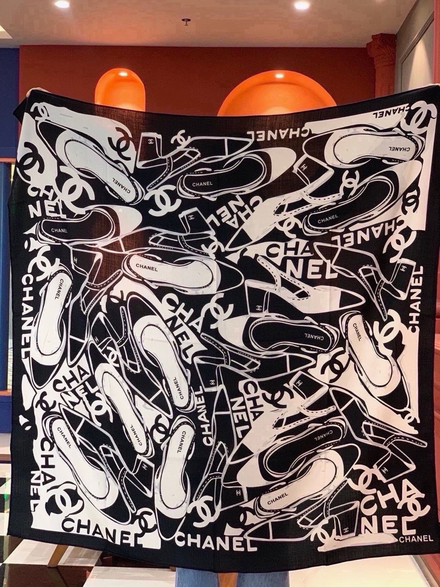 Cheap New Chanel high-quality scarf in 216818, $55 USD- [IB216818] - Replica Chanel Scarf
