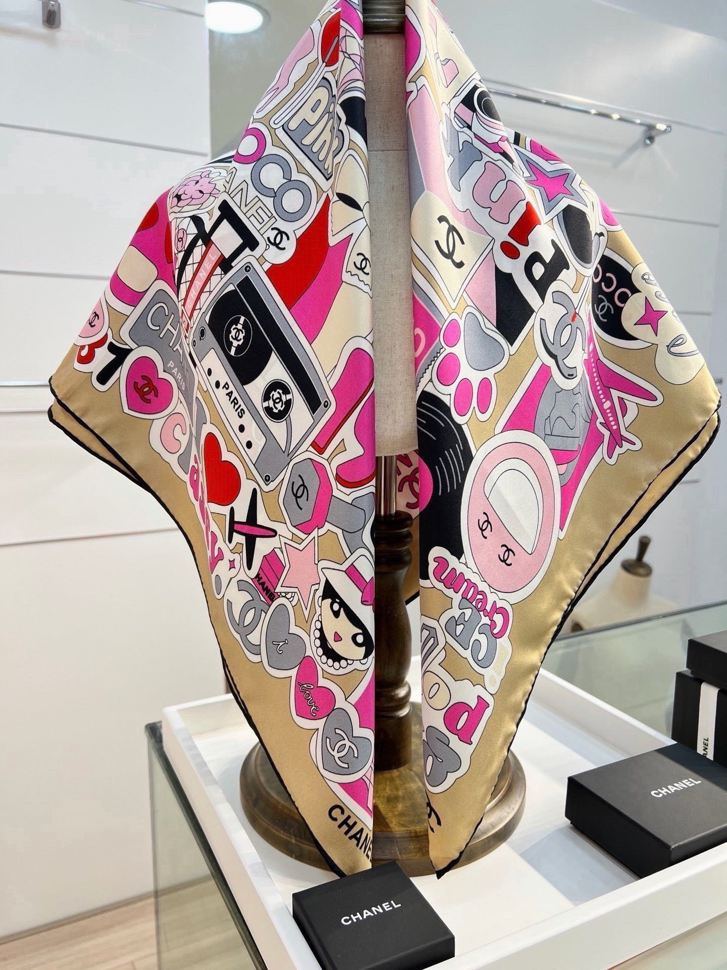 Cheap New Chanel high-quality scarf in 216821, $55 USD- [IB216821] - Replica Chanel Scarf