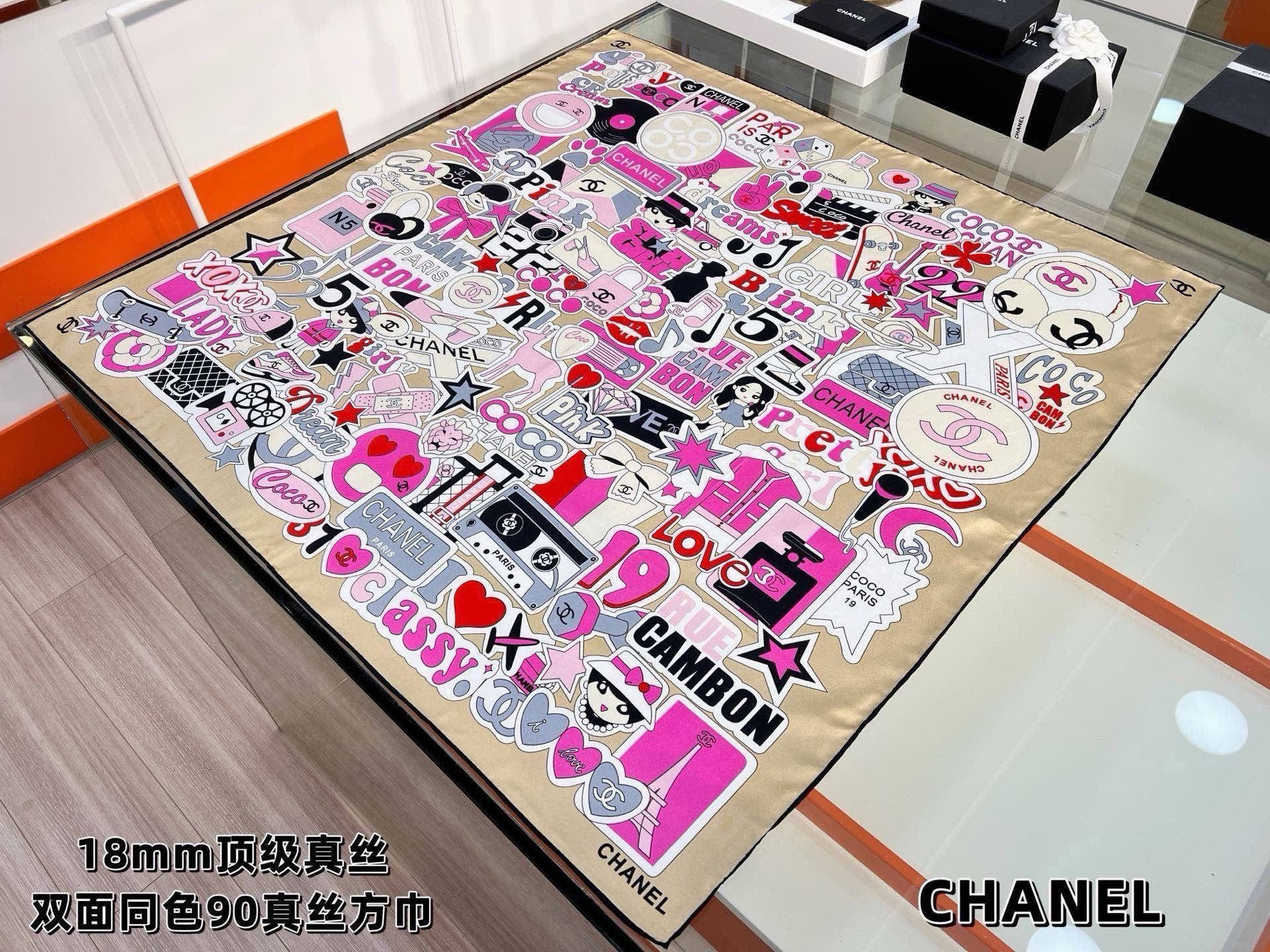 Cheap New Chanel high-quality scarf in 216821, $55 USD- [IB216821] - Replica Chanel Scarf