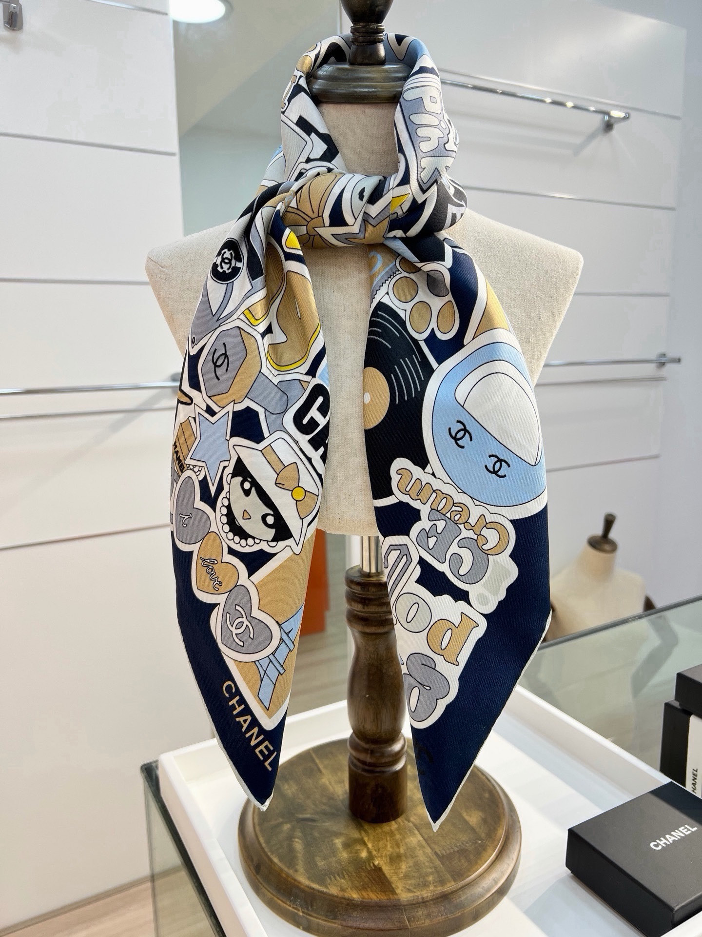 Cheap New Chanel high-quality scarf in 216822, $55 USD- [IB216822] - Replica Chanel Scarf