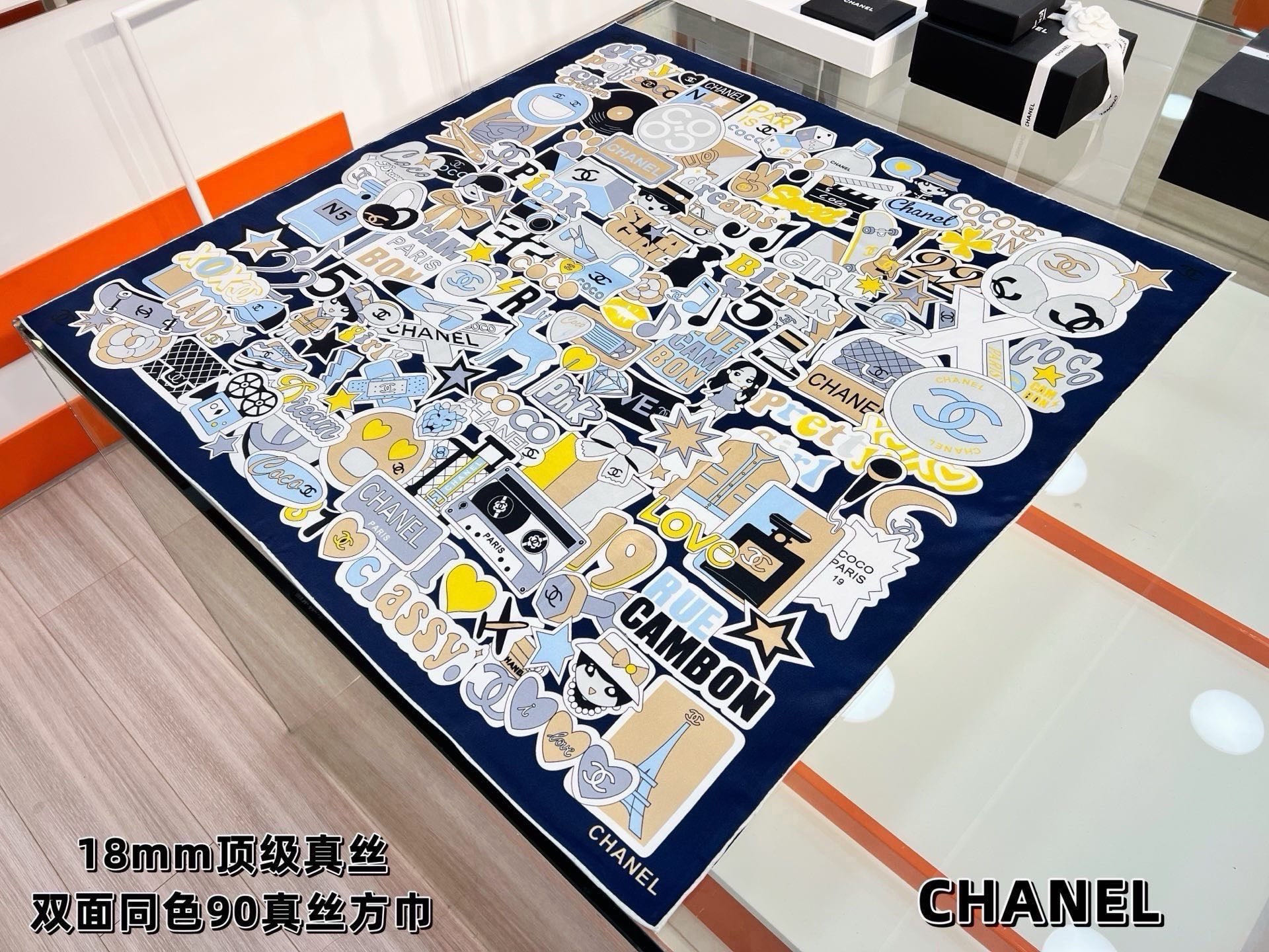 Cheap New Chanel high-quality scarf in 216822, $55 USD- [IB216822] - Replica Chanel Scarf