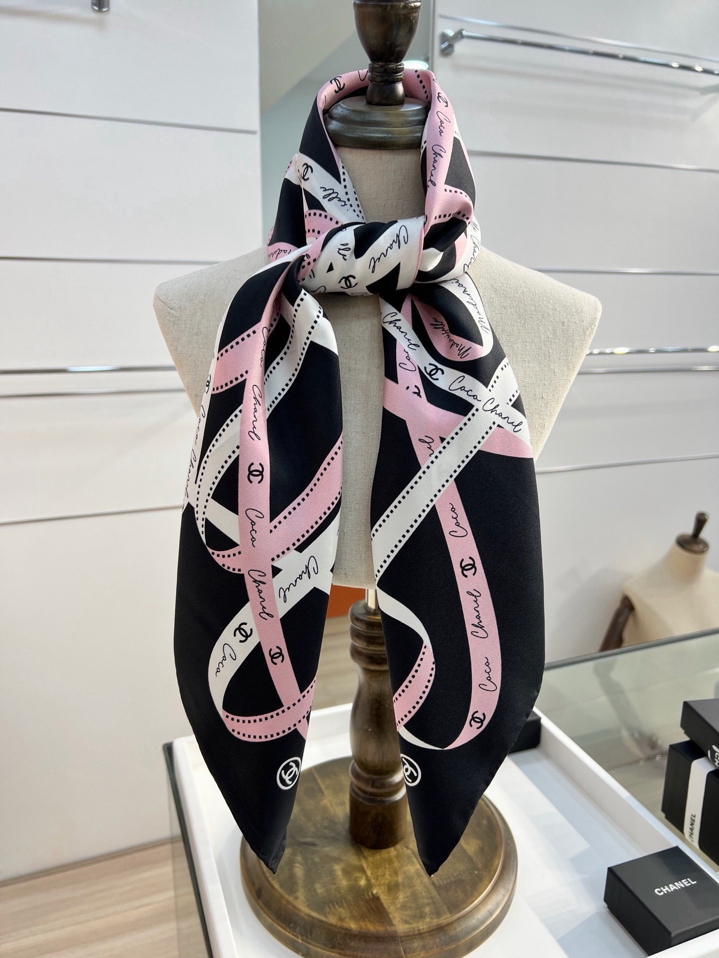 Cheap New Chanel high-quality scarf in 216824, $55 USD- [IB216824] - Replica Chanel Scarf