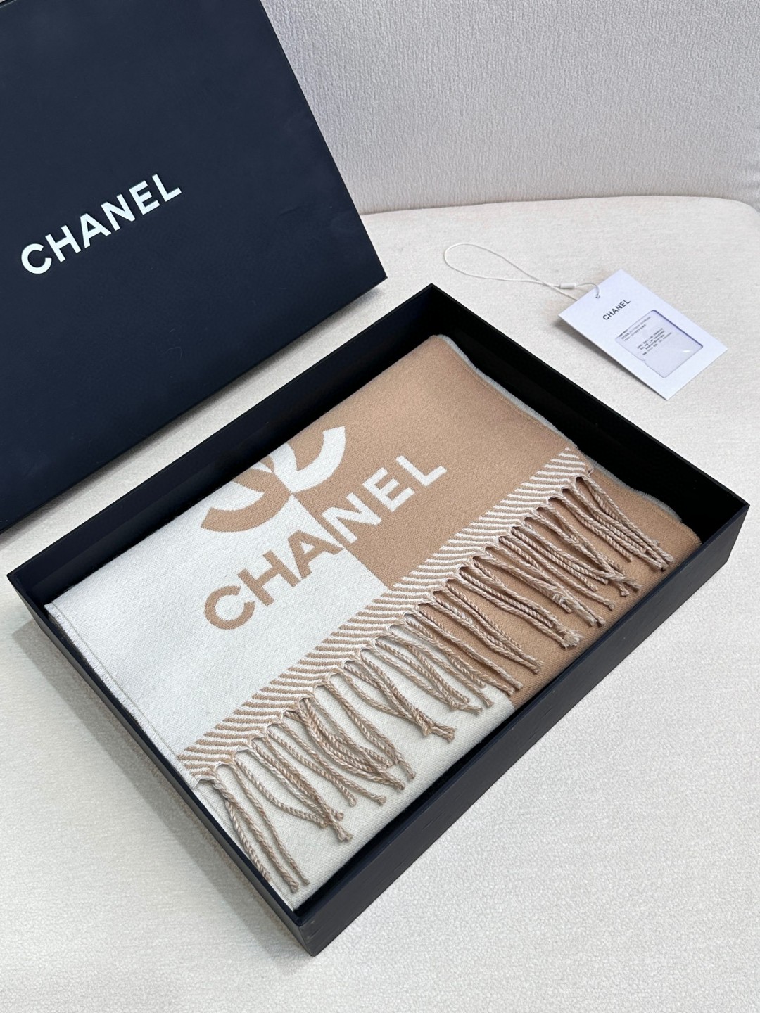 Cheap New Chanel high-quality scarf in 216825, $50 USD- [IB216825] - Replica Chanel Scarf